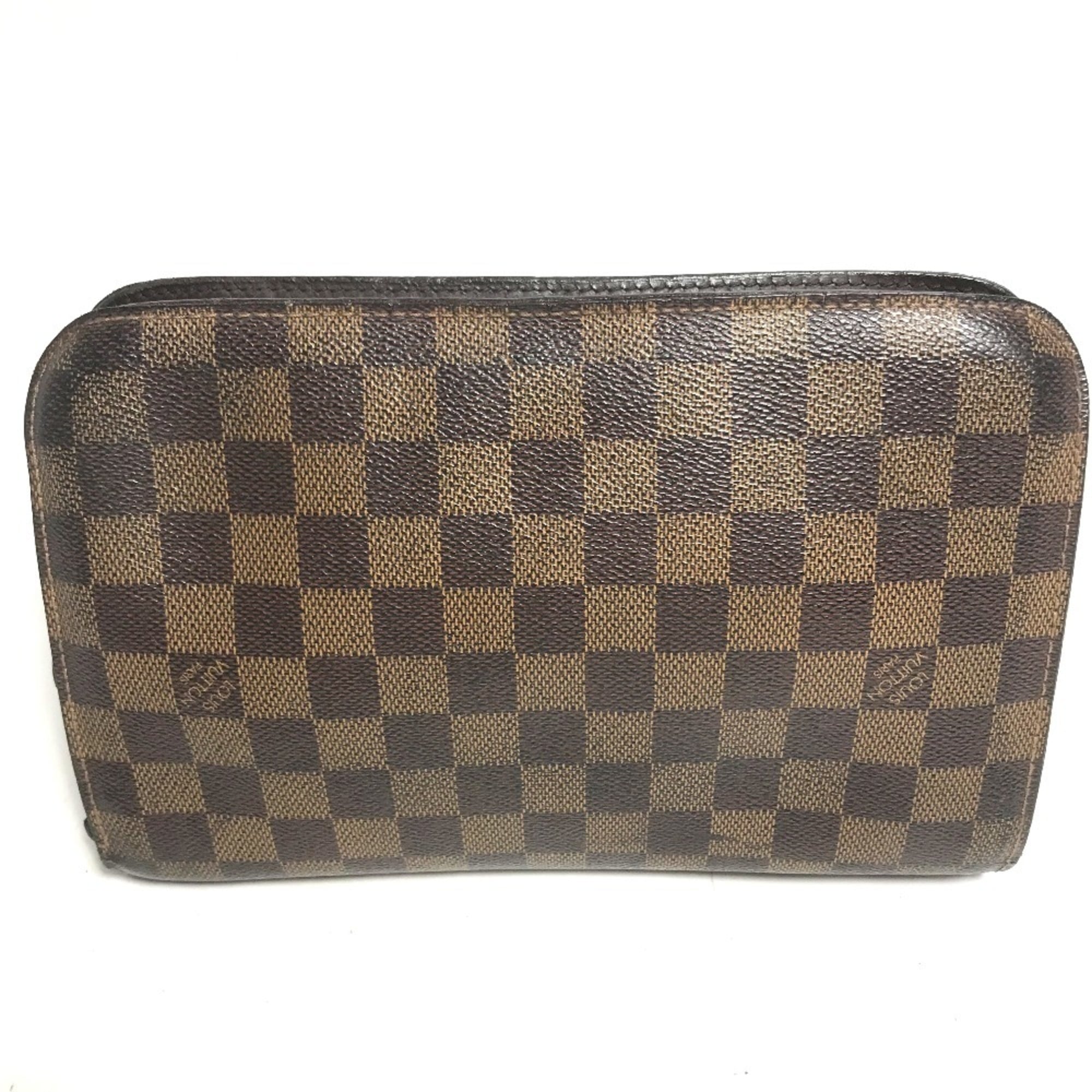 Louis Vuitton Brown Damier Canvas Ebene Damier Canvas Clutch Bag Pouch (Pre-Owned)
