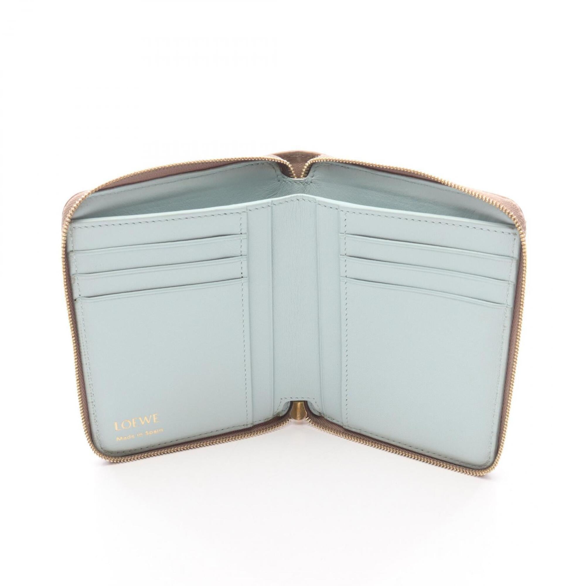 Loewe Beige Blue Leather Wallet (Bi-Fold) (Pre-Owned)