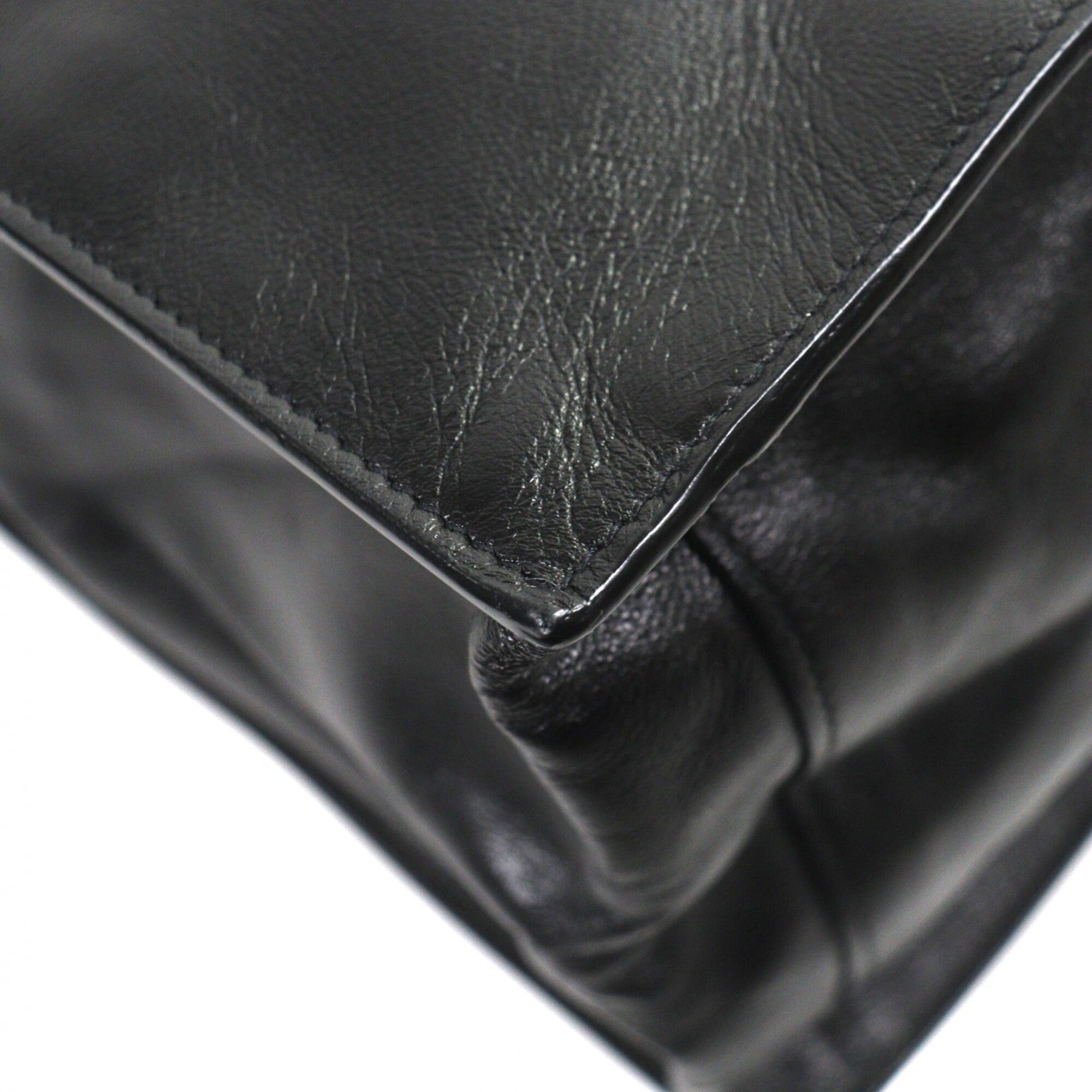 Saint Laurent Black Leather Tote Bag (Pre-Owned)
