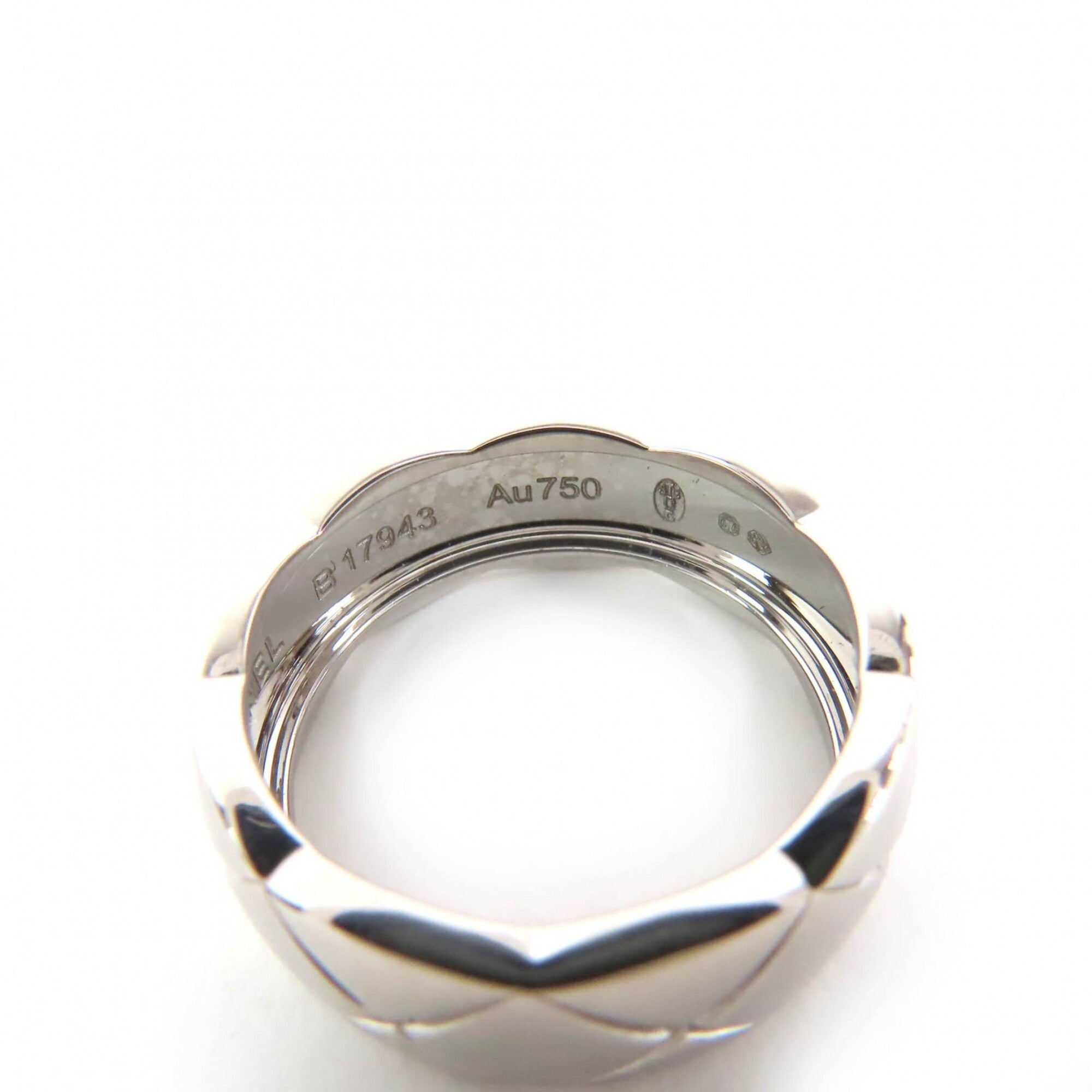 Chanel White Gold White Gold (18K) Band Ring (Pre-Owned)