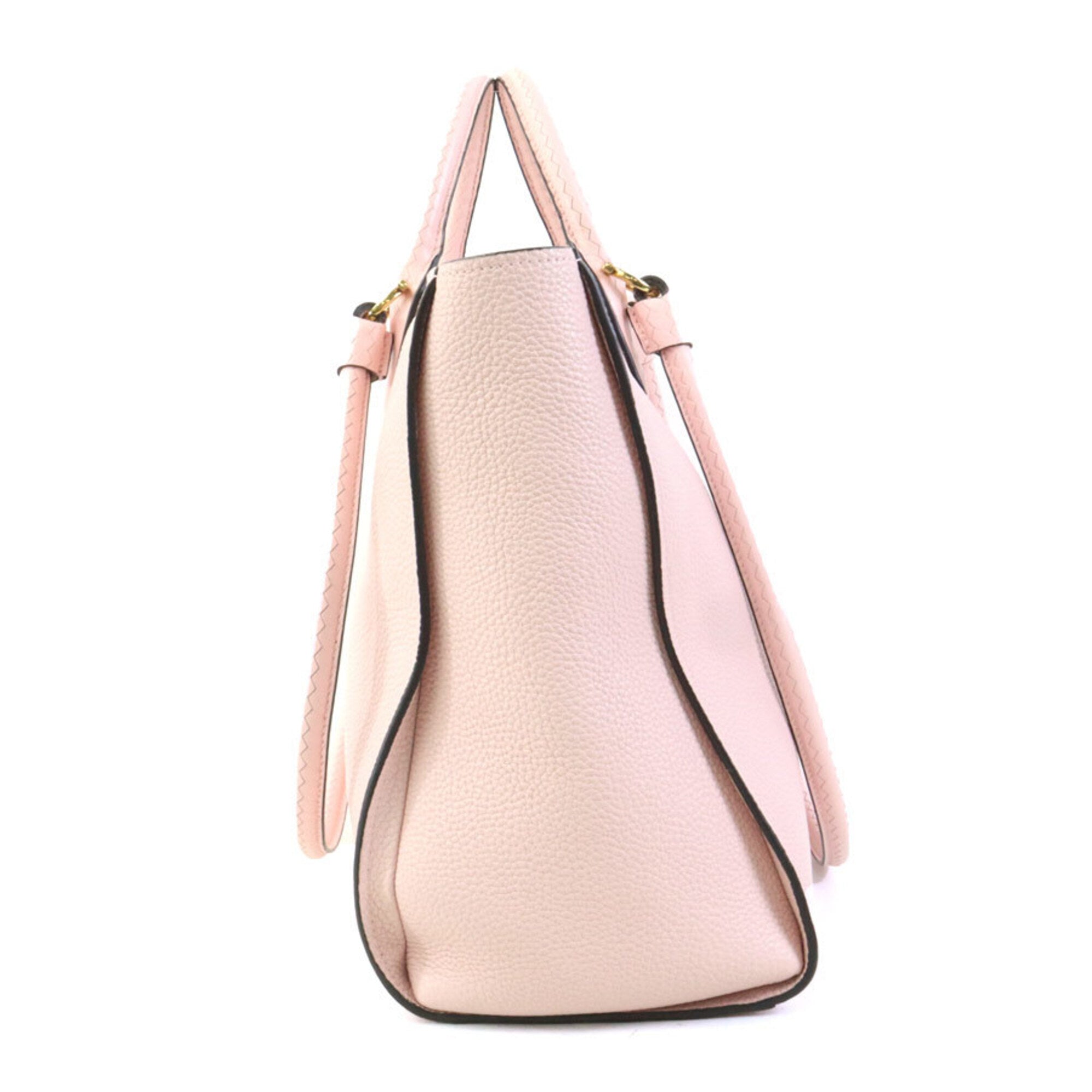 Salvatore Ferragamo Pink Leather Handbag Shoulder Bag (Pre-Owned)
