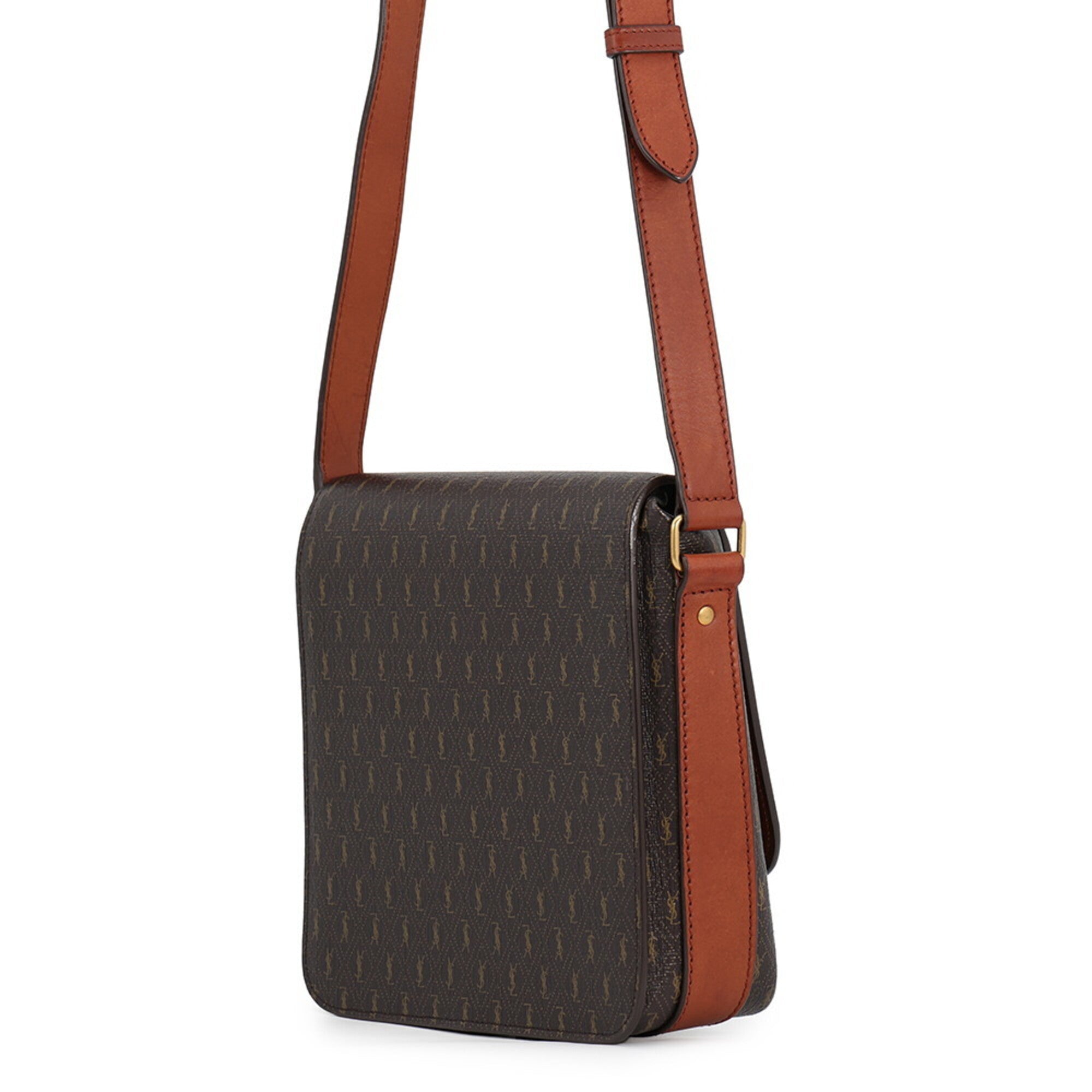 Yves Saint Laurent Brown Pvc Leather Shoulder Bag (Pre-Owned)