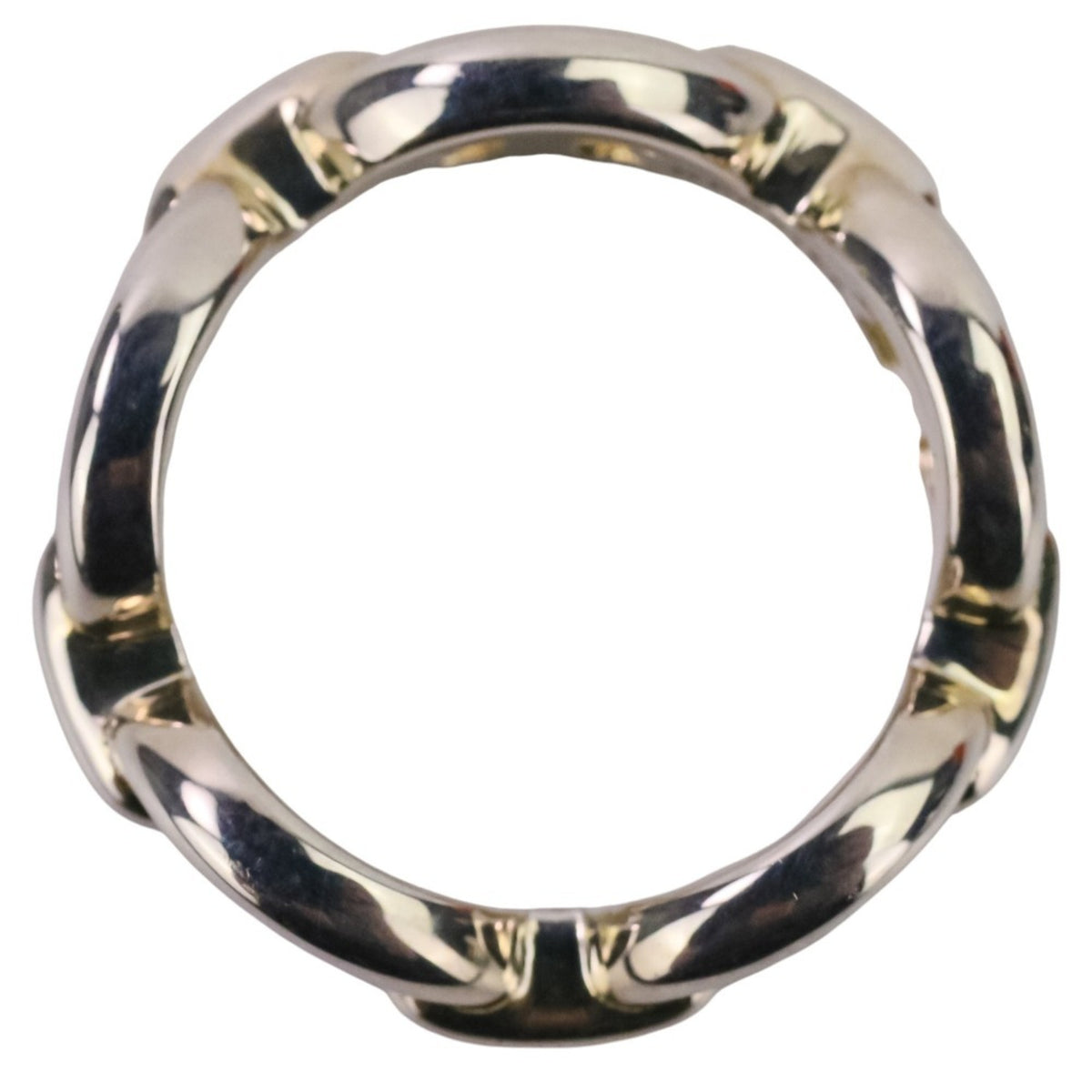 Hermes Silver Silver 925 Band Ring (Pre-Owned)