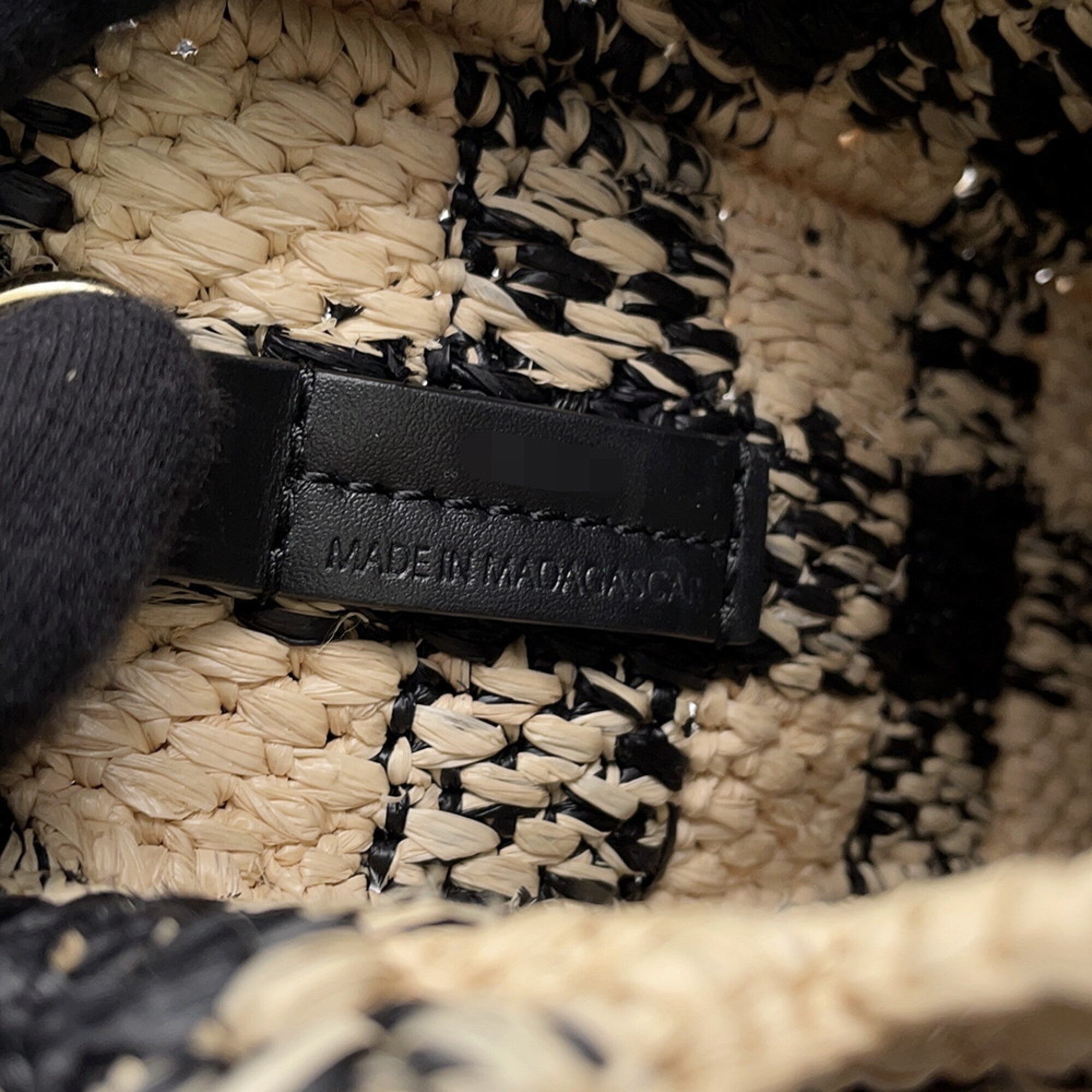 Loewe Black Raffia Leather Handbag (Pre-Owned)