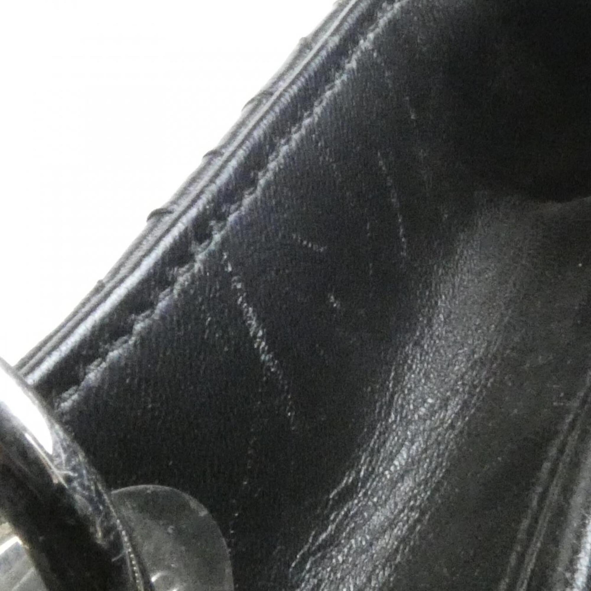 Christian Dior Lady Dior Black Leather Handbag (Pre-Owned)