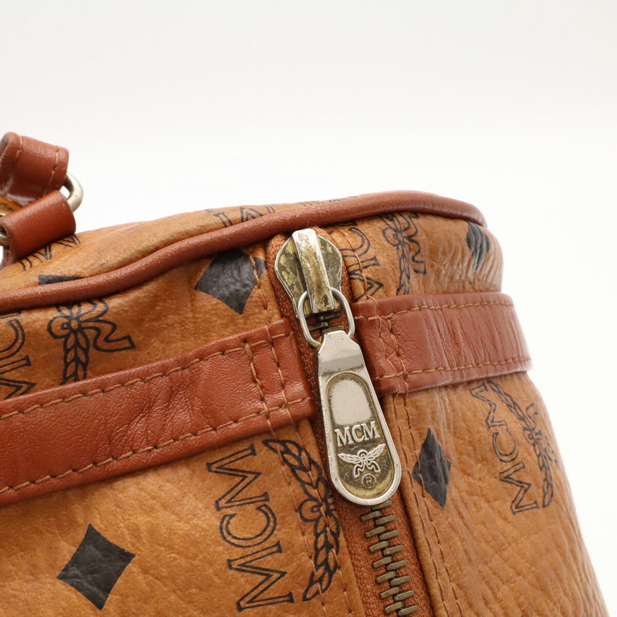 Mcm Camel Coated Canvas Pochette Shoulder Bag (Pre-Owned)