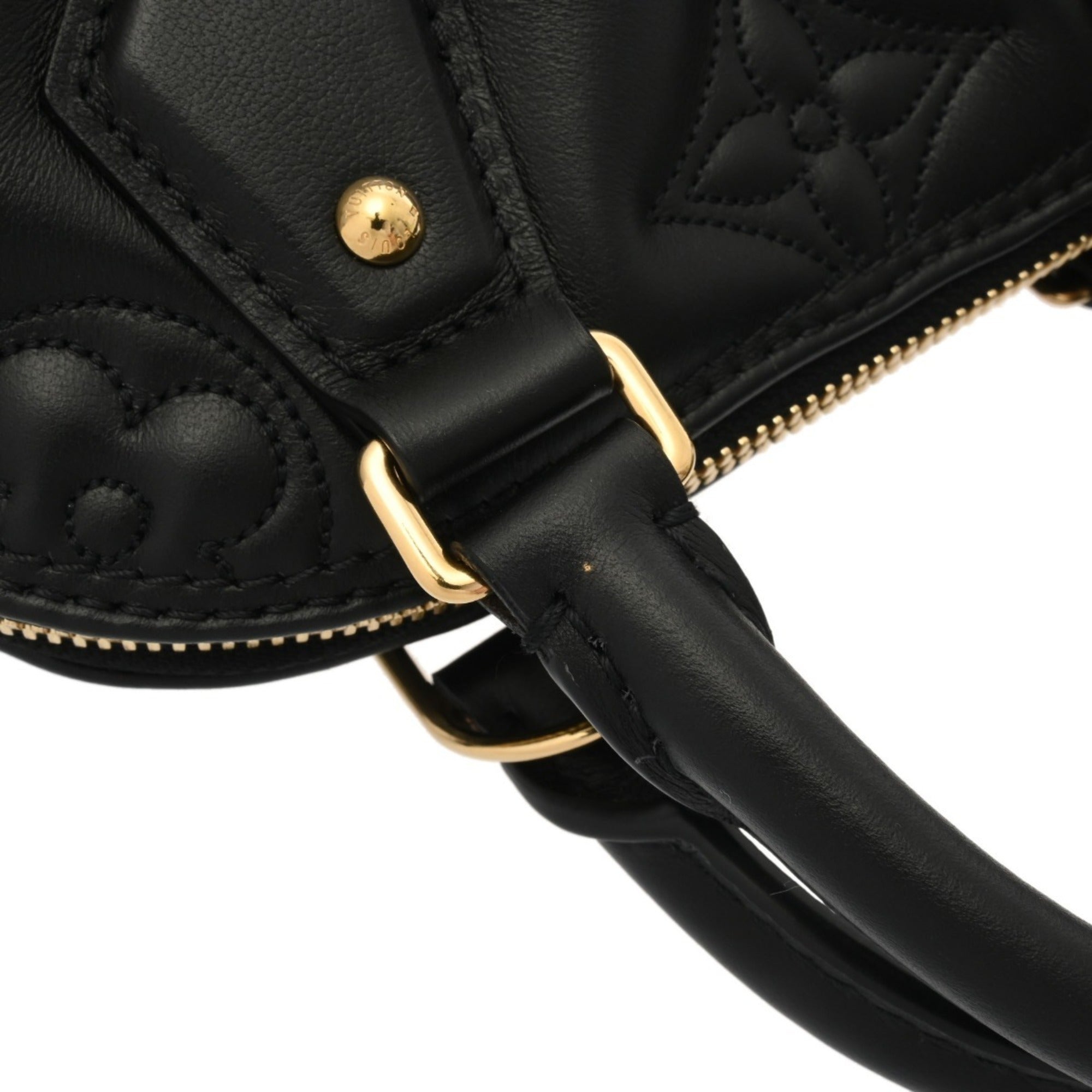 Louis Vuitton Black Leather Handbag (Pre-Owned)