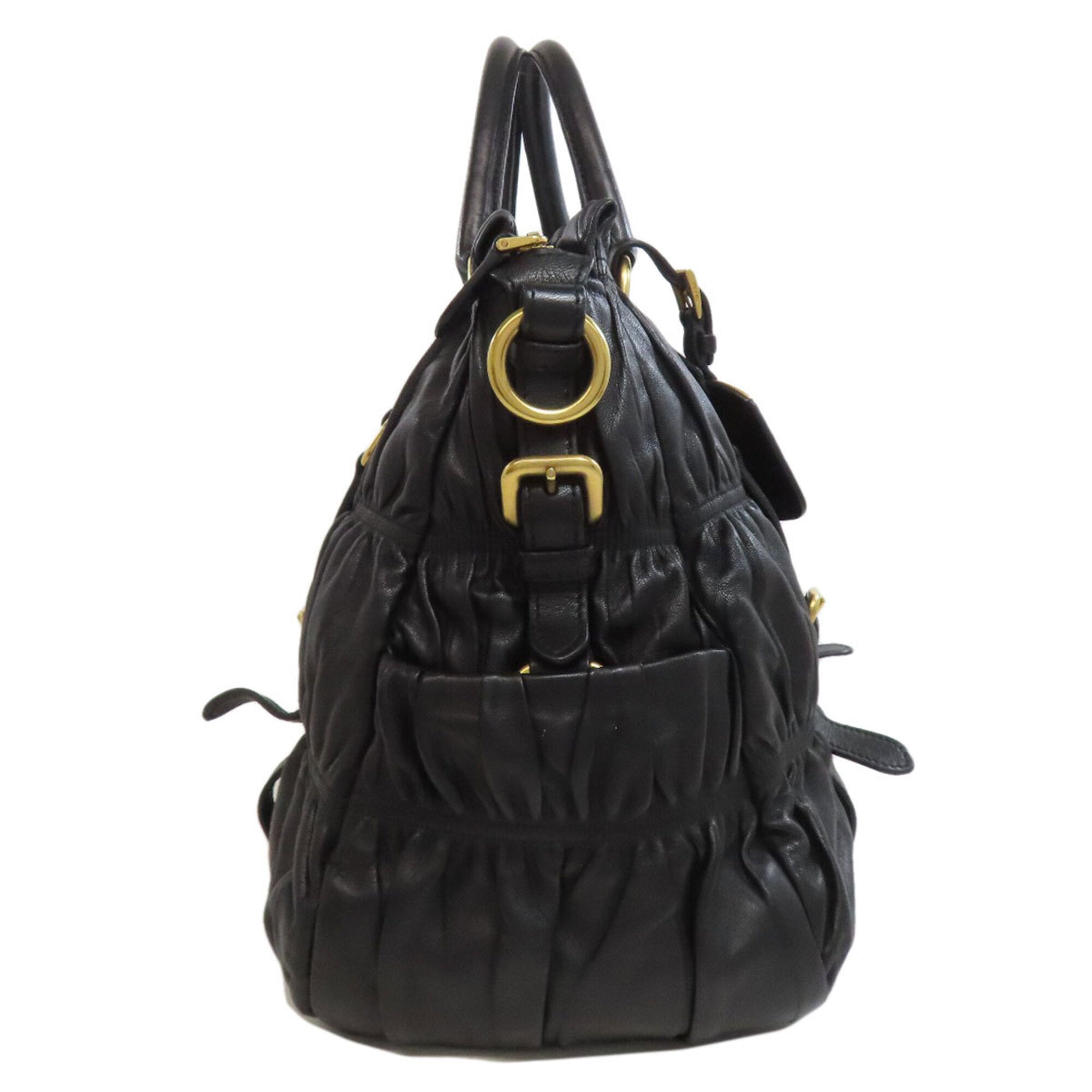 Prada Black Leather Handbag (Pre-Owned)