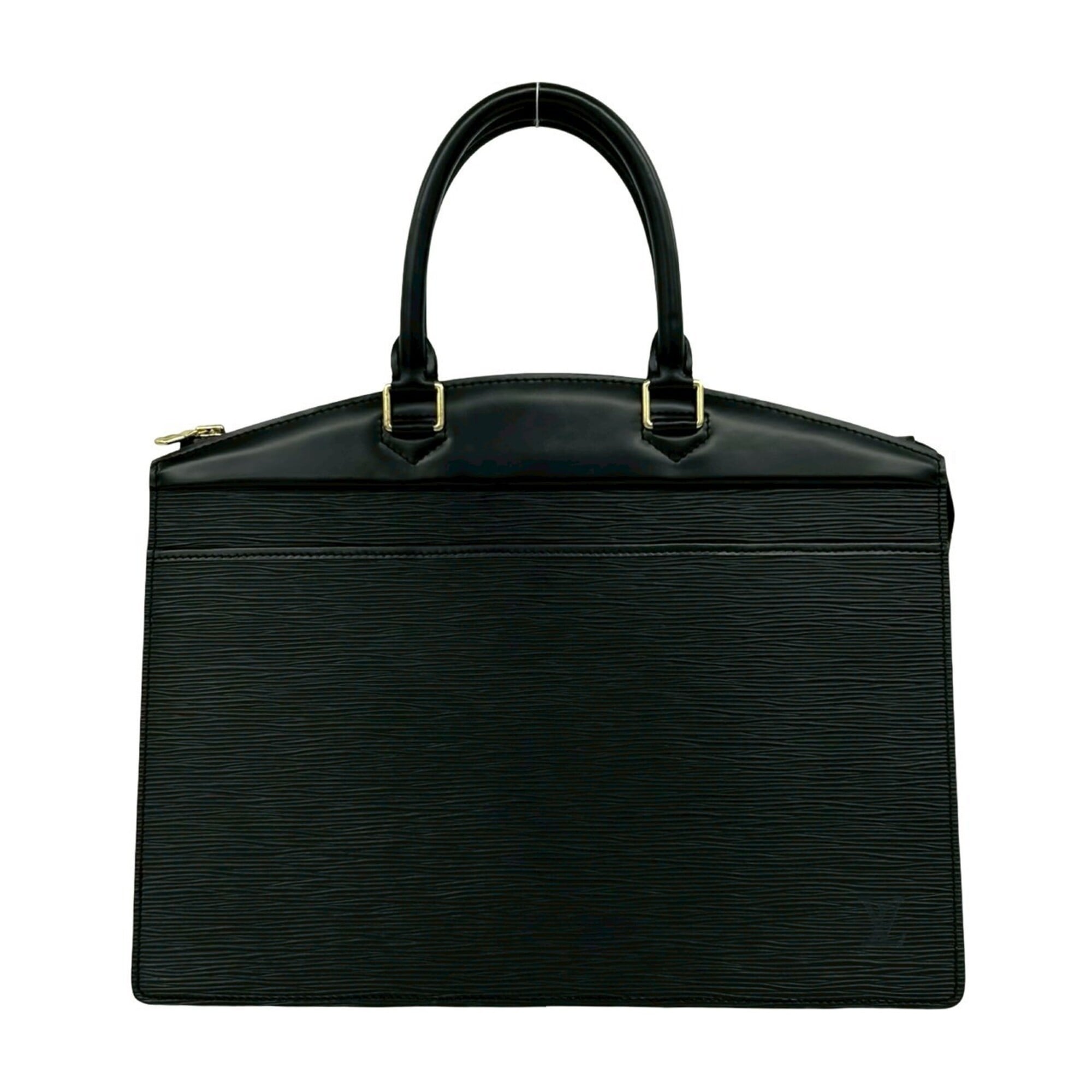 Louis Vuitton Black Leather Handbag Tote Bag (Pre-Owned)