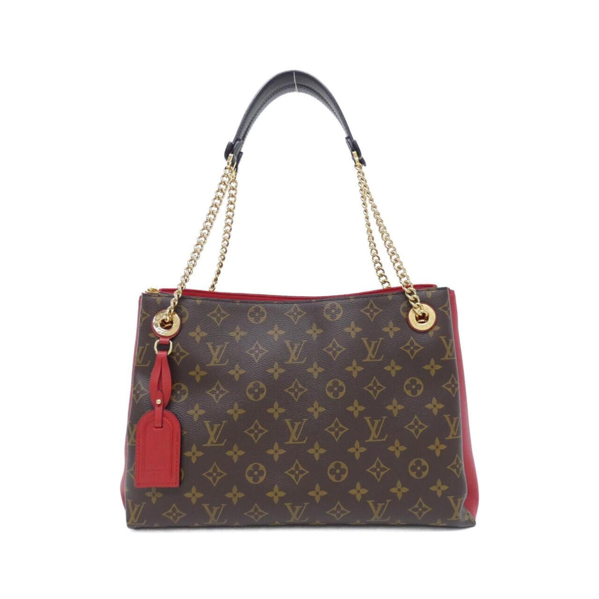 Louis Vuitton Brown Coated Canvas Leather Shoulder Bag (Pre-Owned)