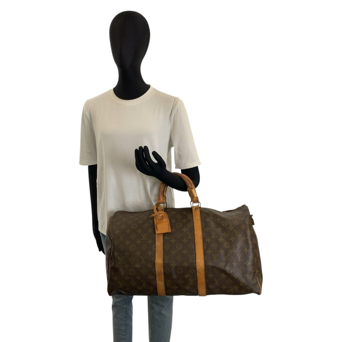 Louis Vuitton Brown Pvc Leather Boston Bag Handbag (Pre-Owned)