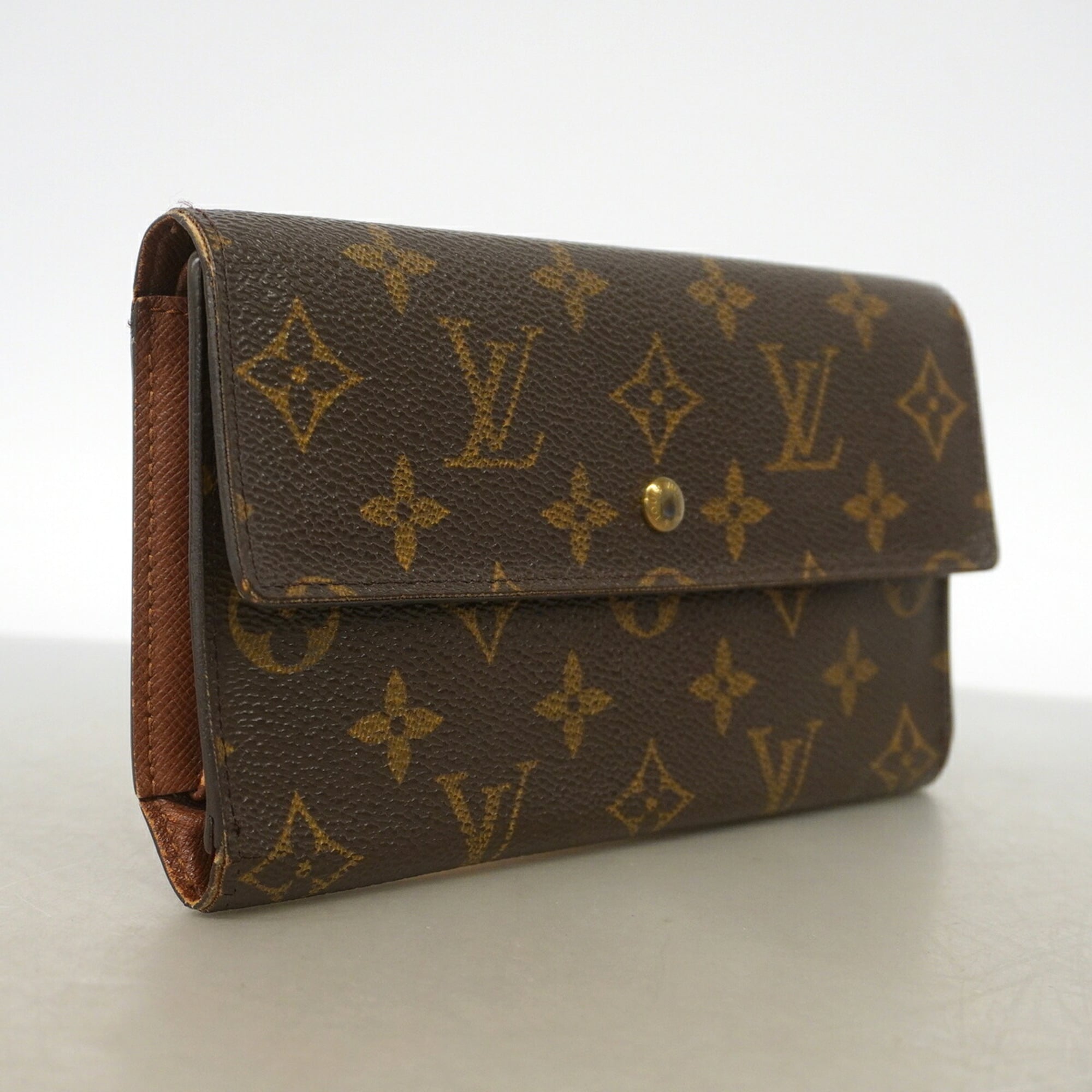 Louis Vuitton Brown Long Wallet (Tri-Fold) (Pre-Owned)