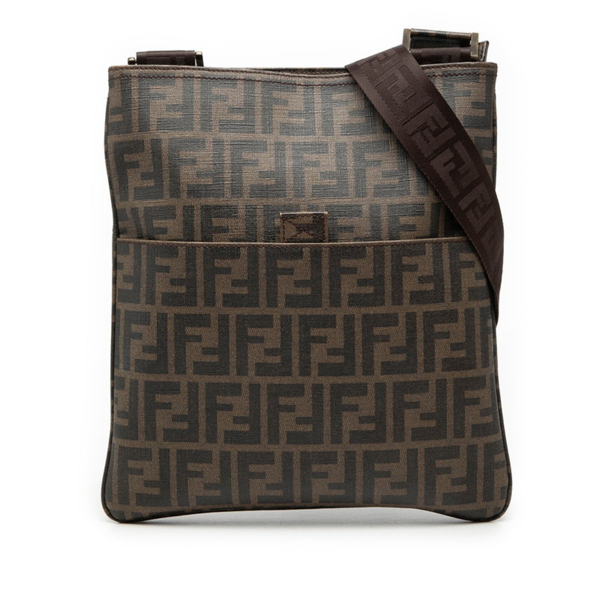 Fendi Black Brown Pvc Shoulder Bag (Pre-Owned)