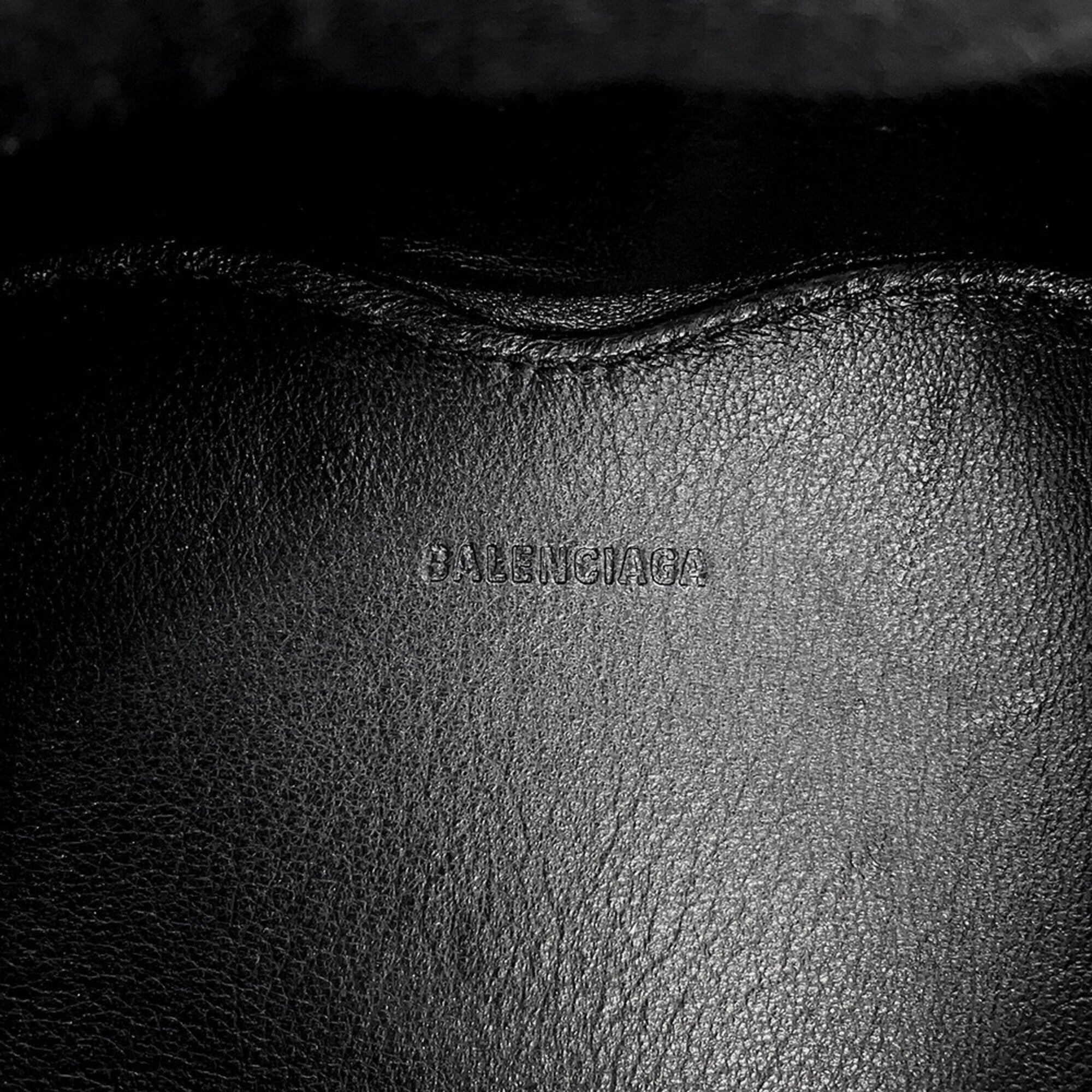 Balenciaga Black Leather Handbag Pouch (Pre-Owned)