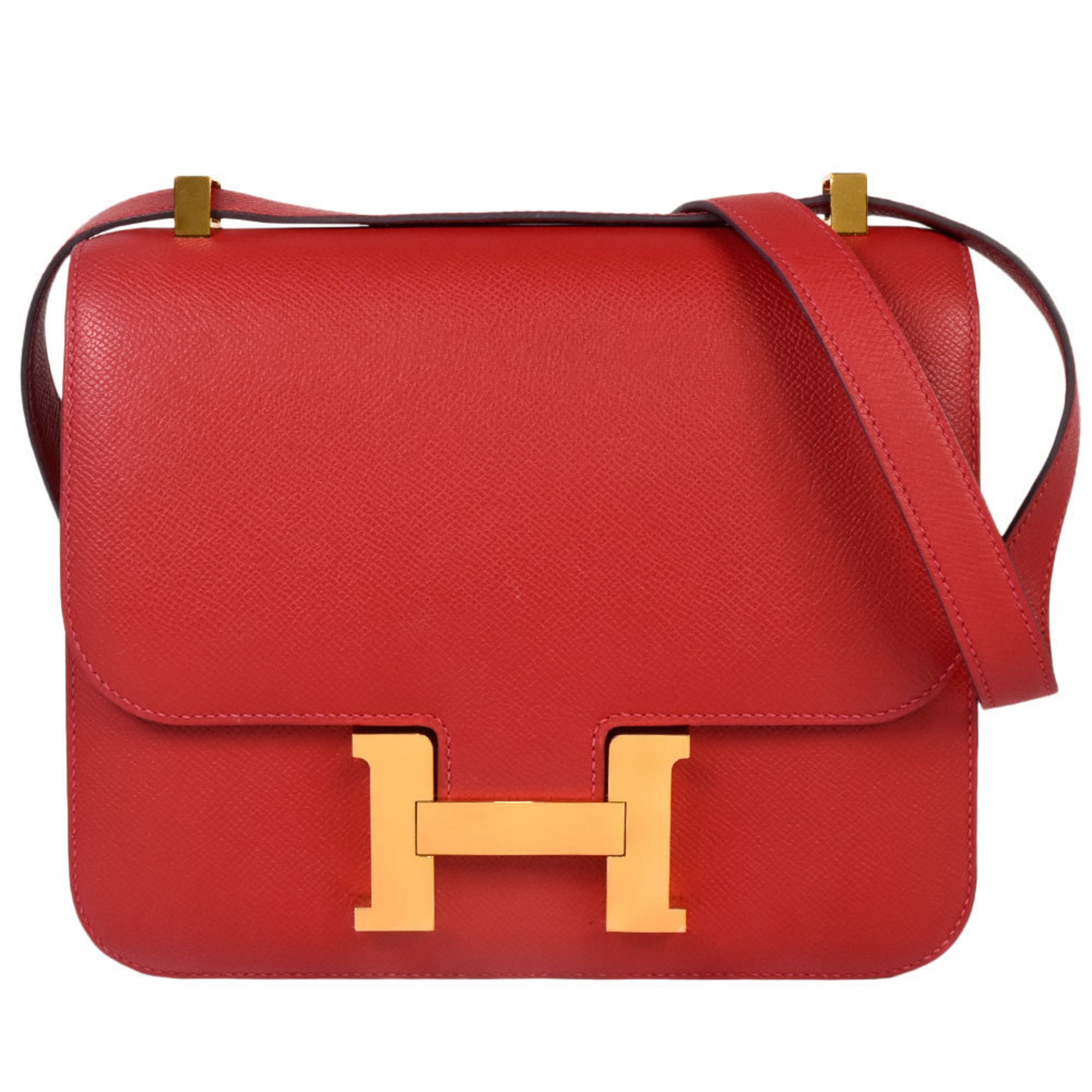 Hermes Constance Red Color Leather Shoulder Bag (Pre-Owned)