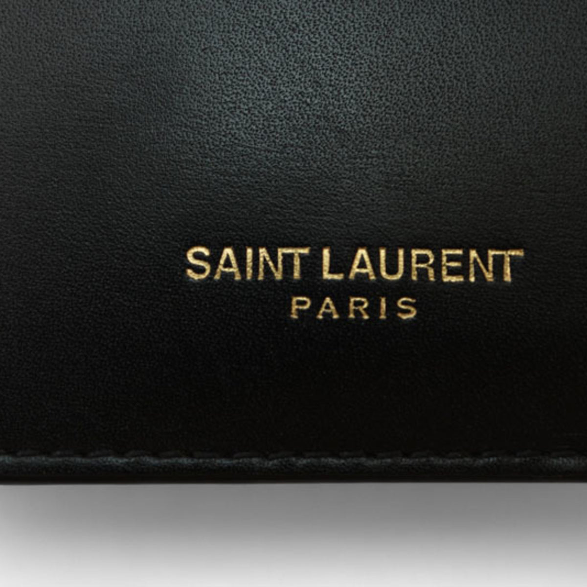 Yves Saint Laurent Black Leather Card Wallet (Pre-Owned)