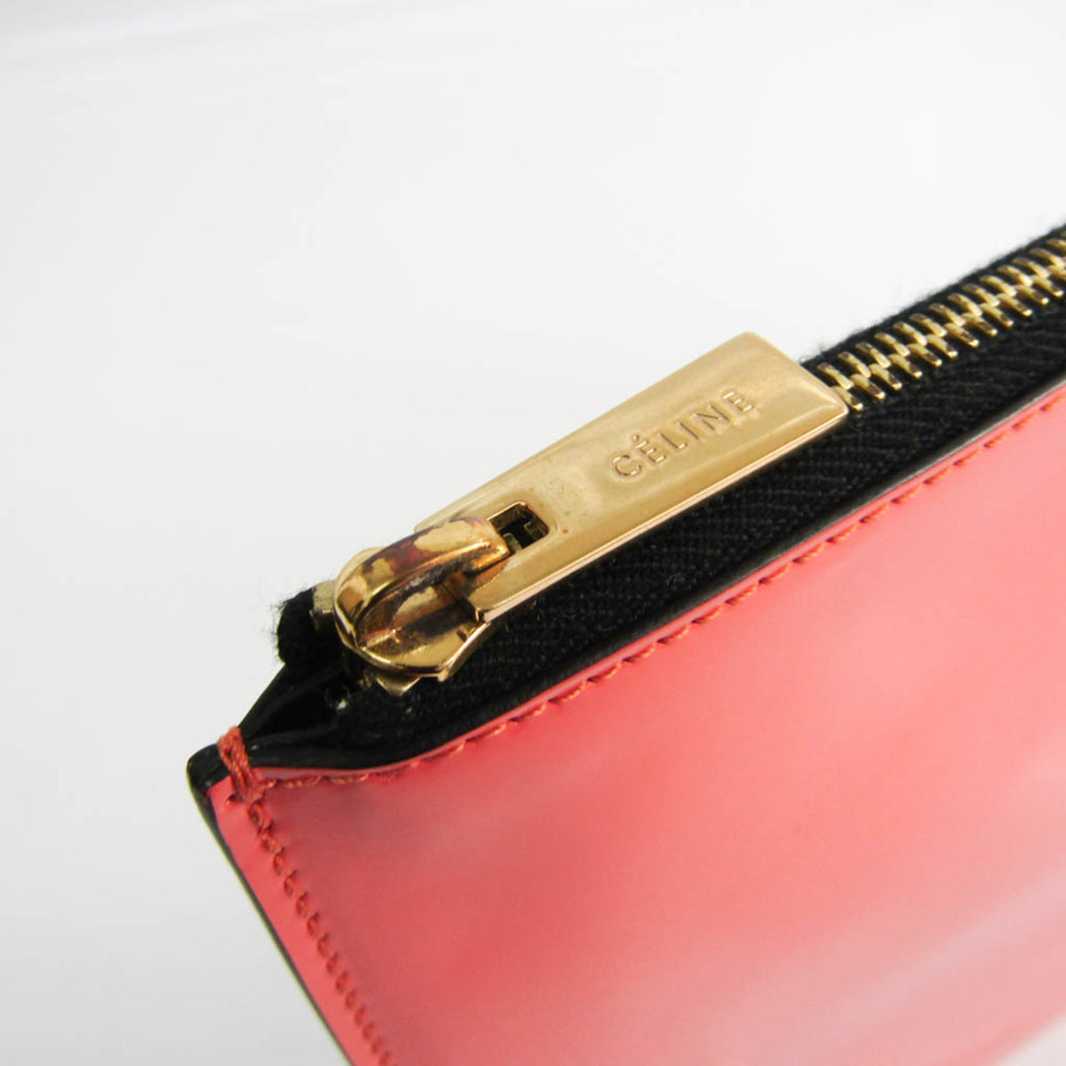 Celine Salmon Pink Leather Clutch Bag (Pre-Owned)