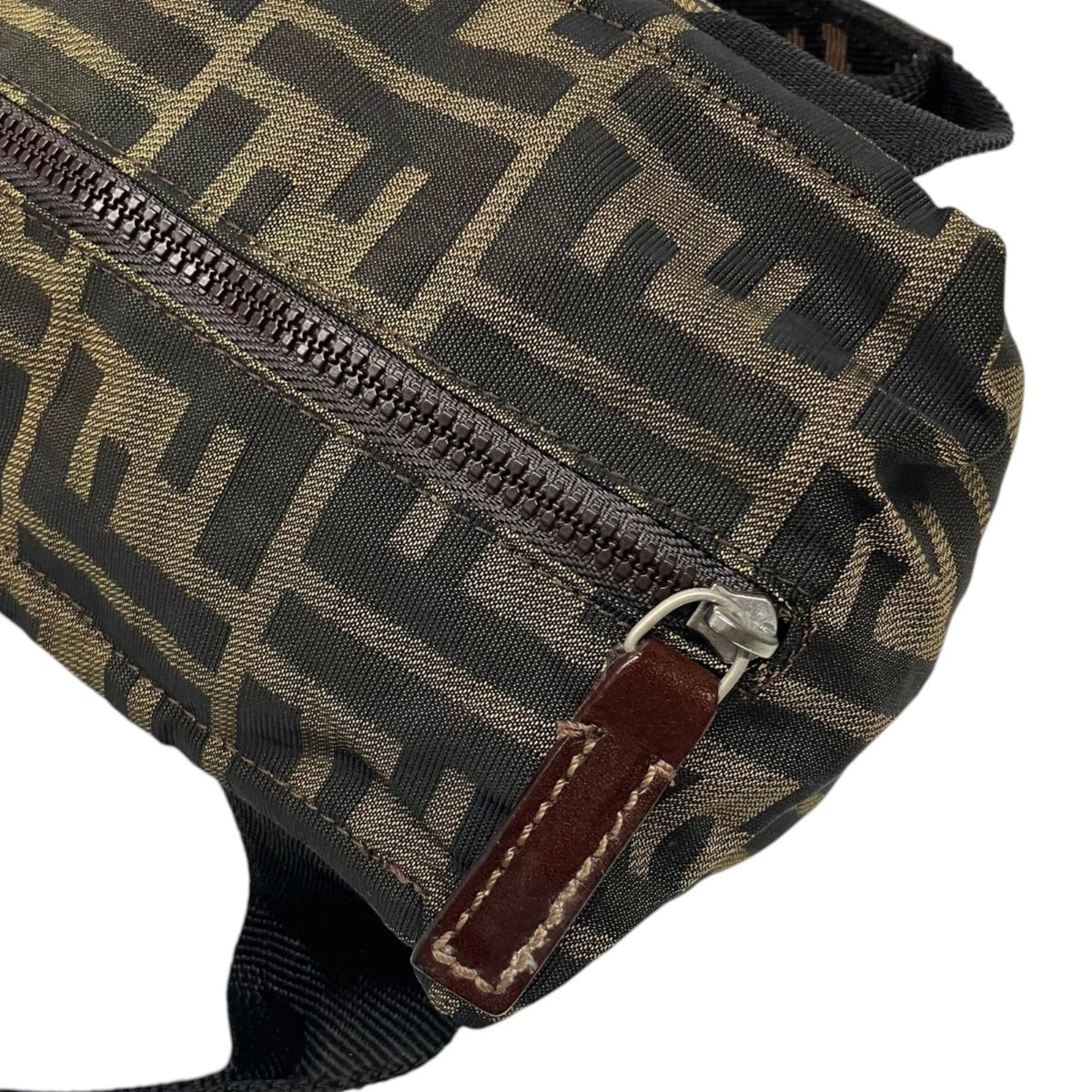 Fendi Zucca Brown Canvas Handbag (Pre-Owned)
