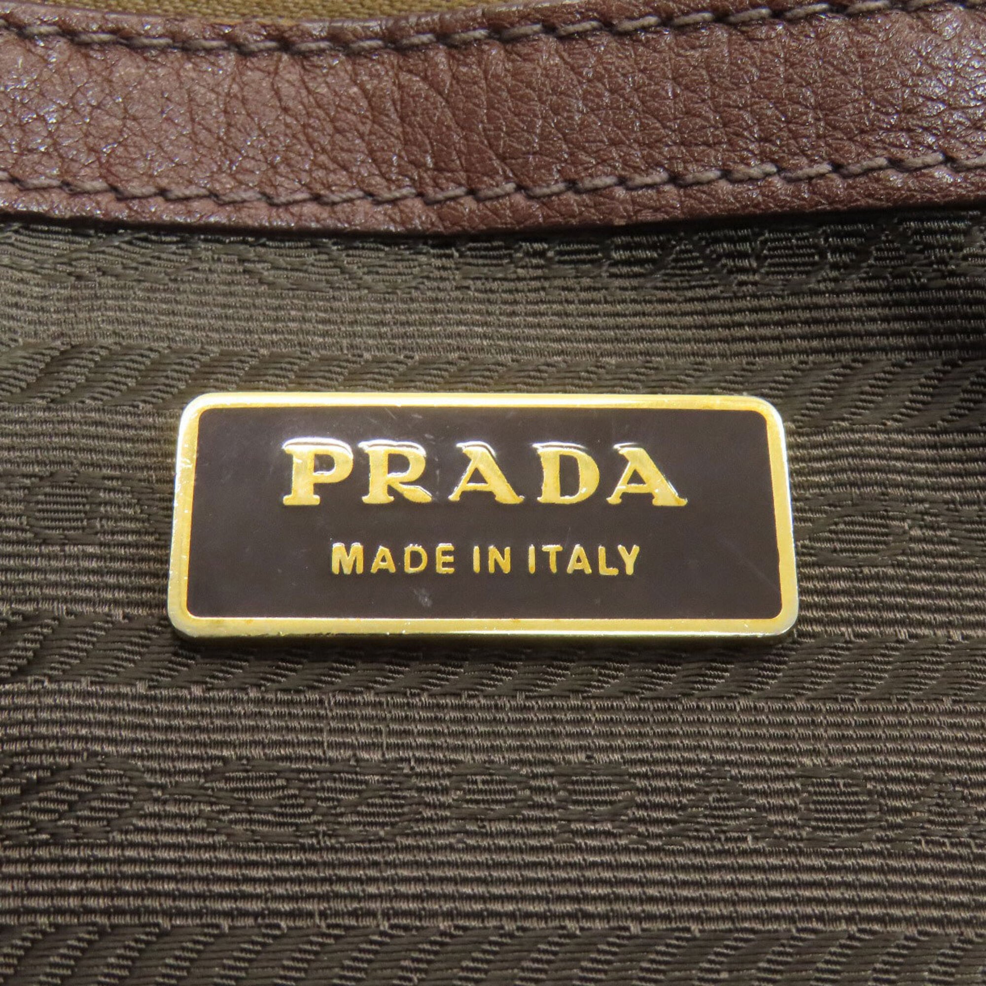 Prada Brown Leather Tote Bag (Pre-Owned)