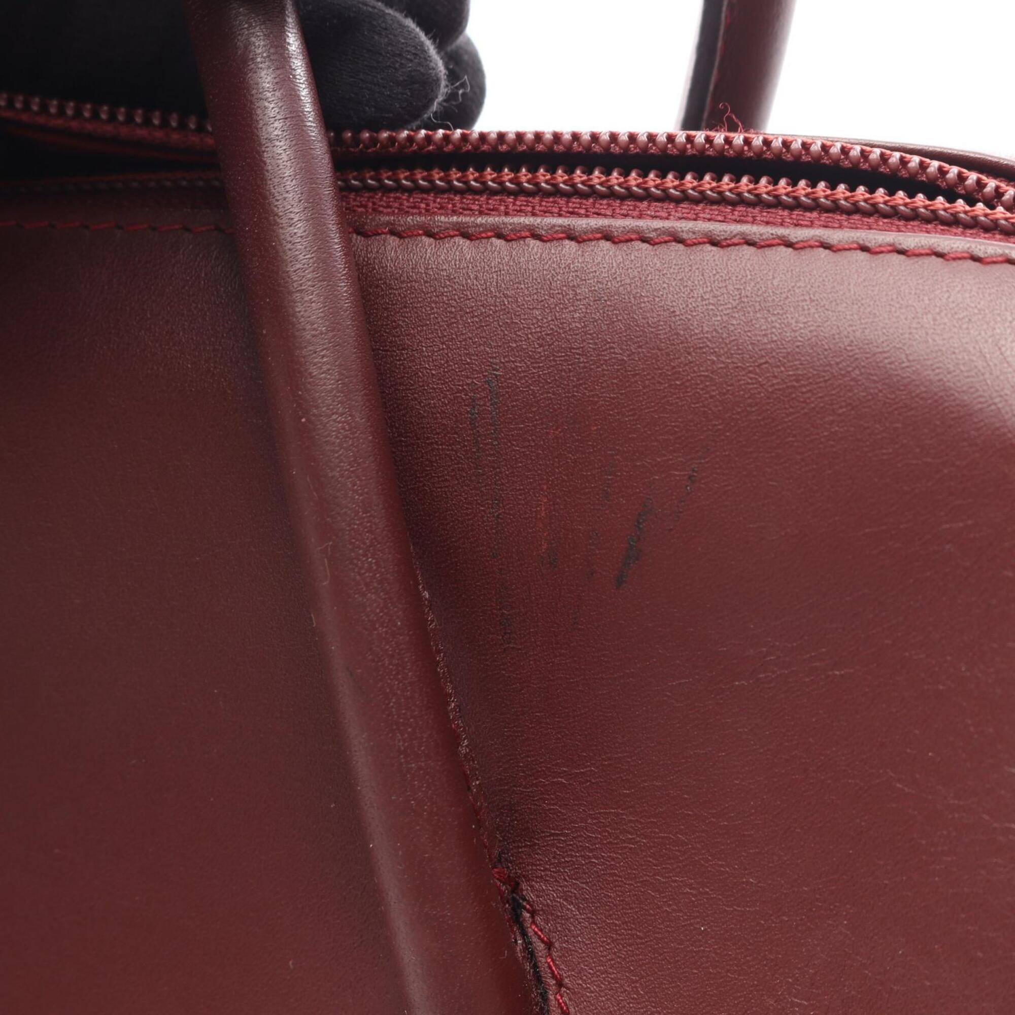 Cartier Bordeaux Leather Handbag (Pre-Owned)