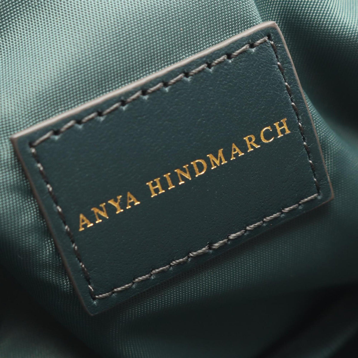 Anya Hindmarch Green Nylon Leather Handbag Tote Bag (Pre-Owned)
