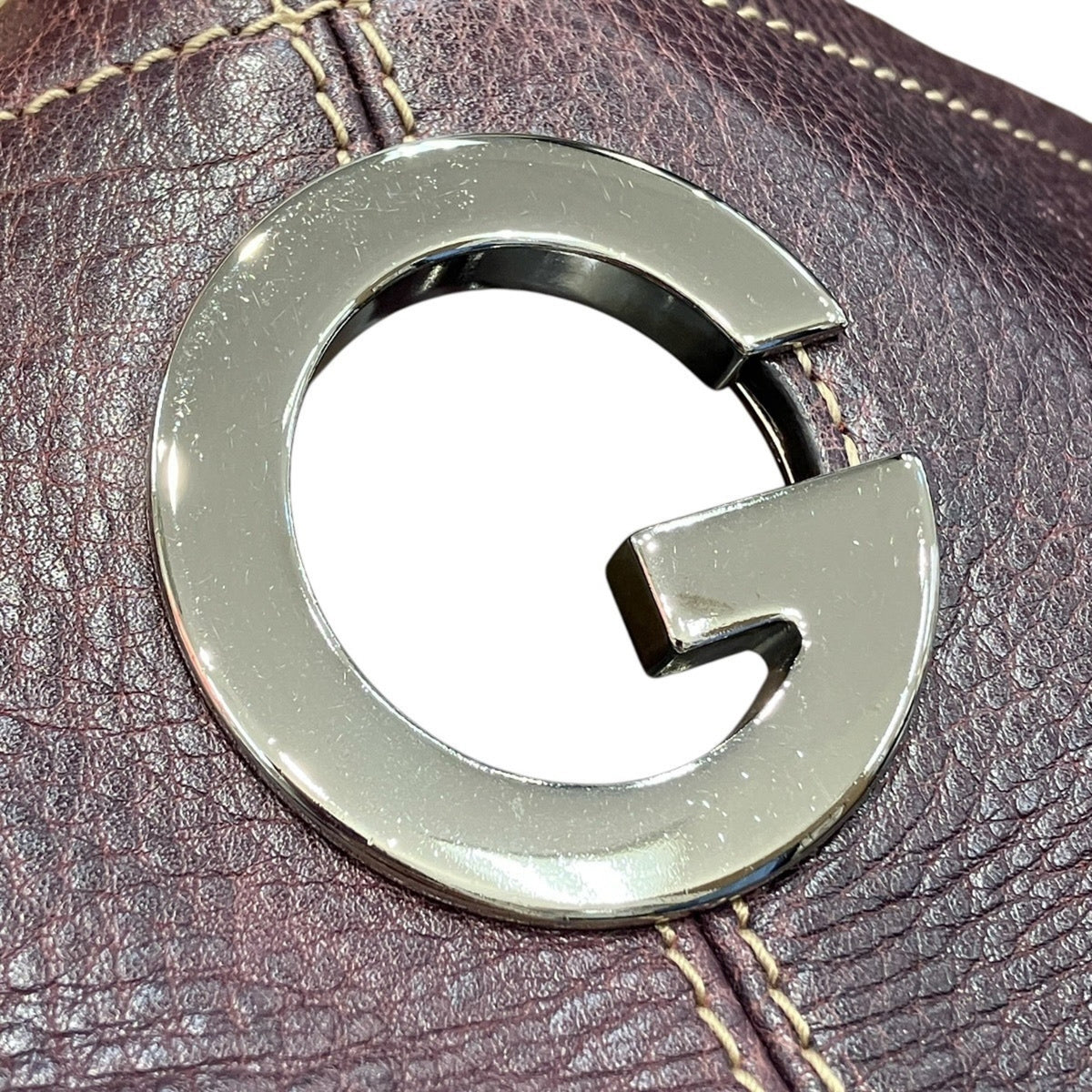 Gucci Wine Leather Shoulder Bag (Pre-Owned)