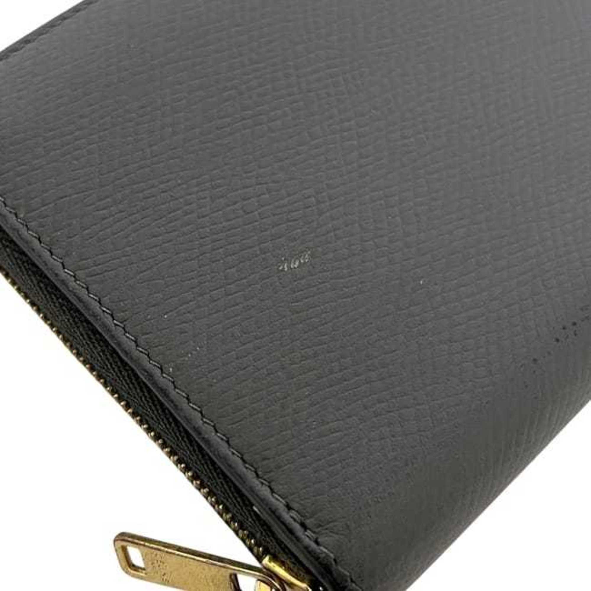 Celine Gray Leather Long Wallet (Bi-Fold) (Pre-Owned)