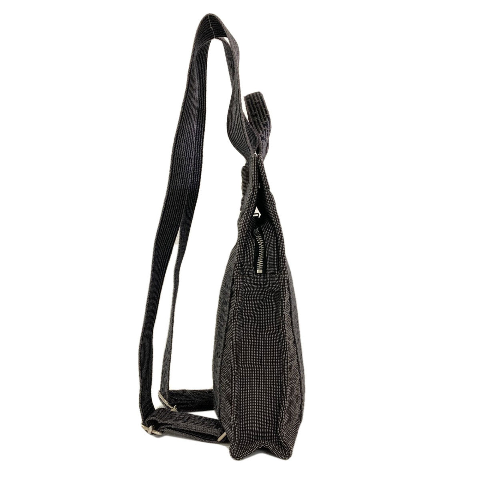 Hermes Her Line Gray Canvas Backpack (Pre-Owned)