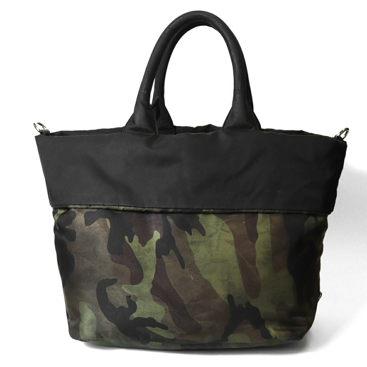 Prada Camouflage Green Khaki Nylon Handbag Shoulder Bag Tote Bag (Pre-Owned)