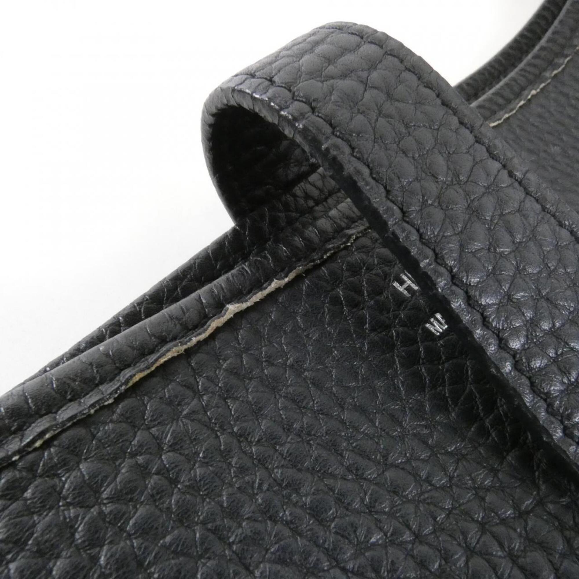 Hermes Black Taurillon Clemence Leather Shoulder Bag (Pre-Owned)