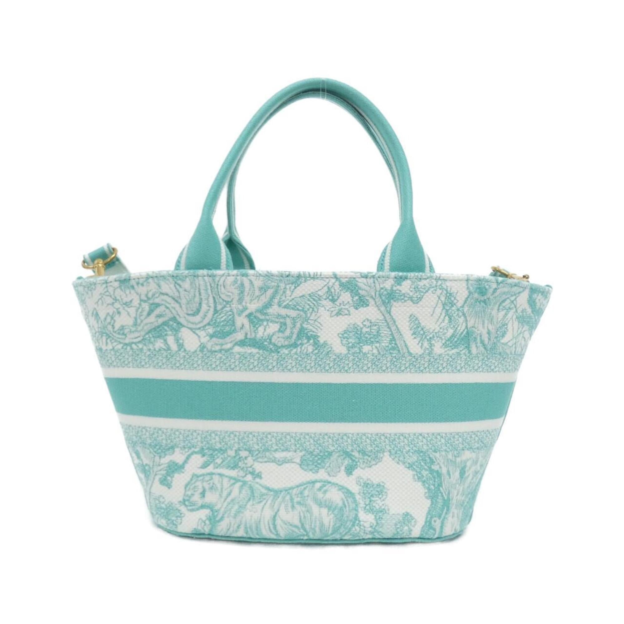 Christian Dior Green Canvas Handbag (Pre-Owned)