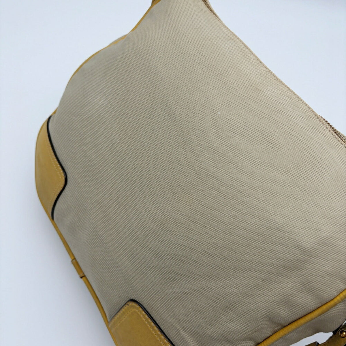 Loewe Beige Yellow Canvas Leather Shoulder Bag (Pre-Owned)