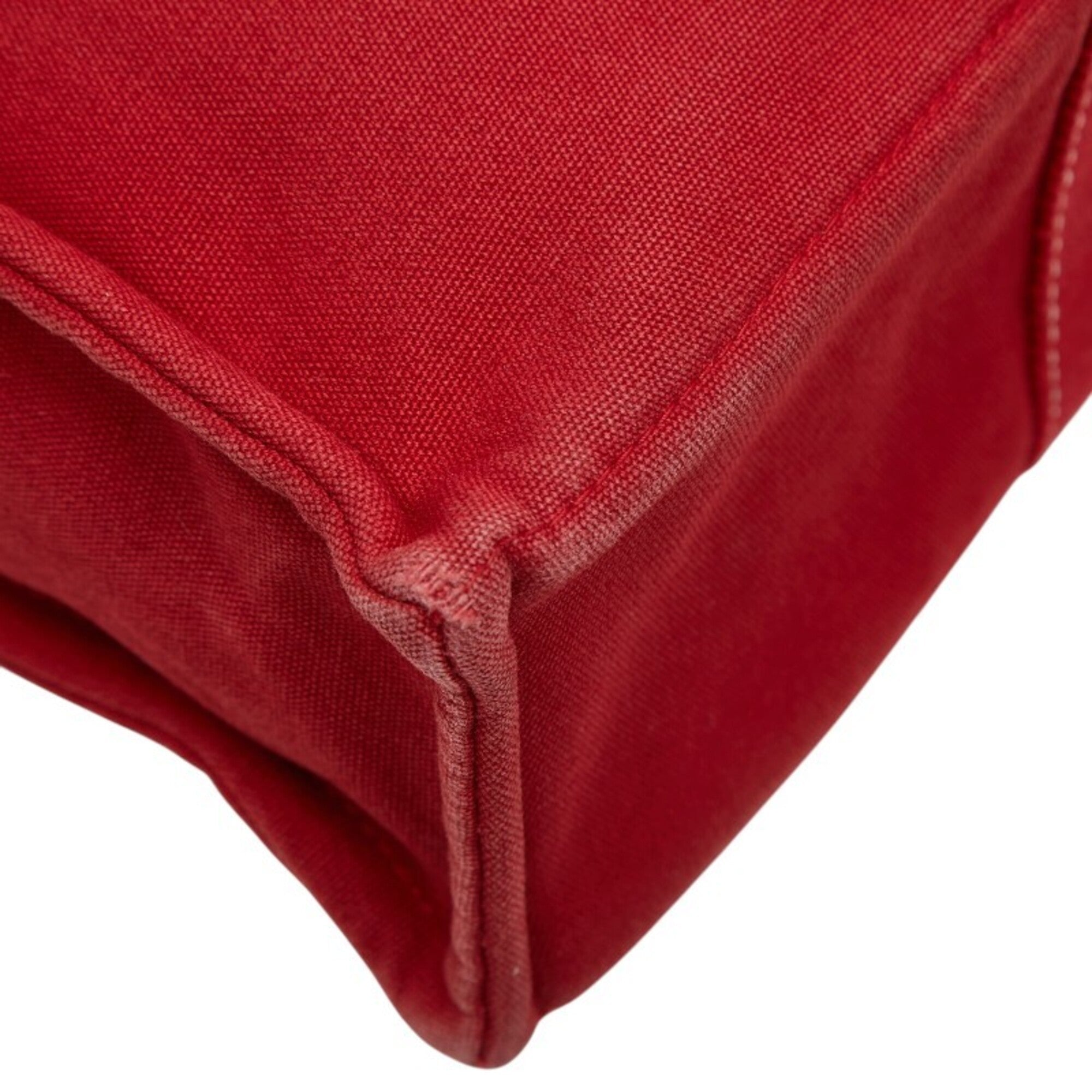 Hermes Fourre Tout Red Color Canvas Handbag Tote Bag (Pre-Owned)