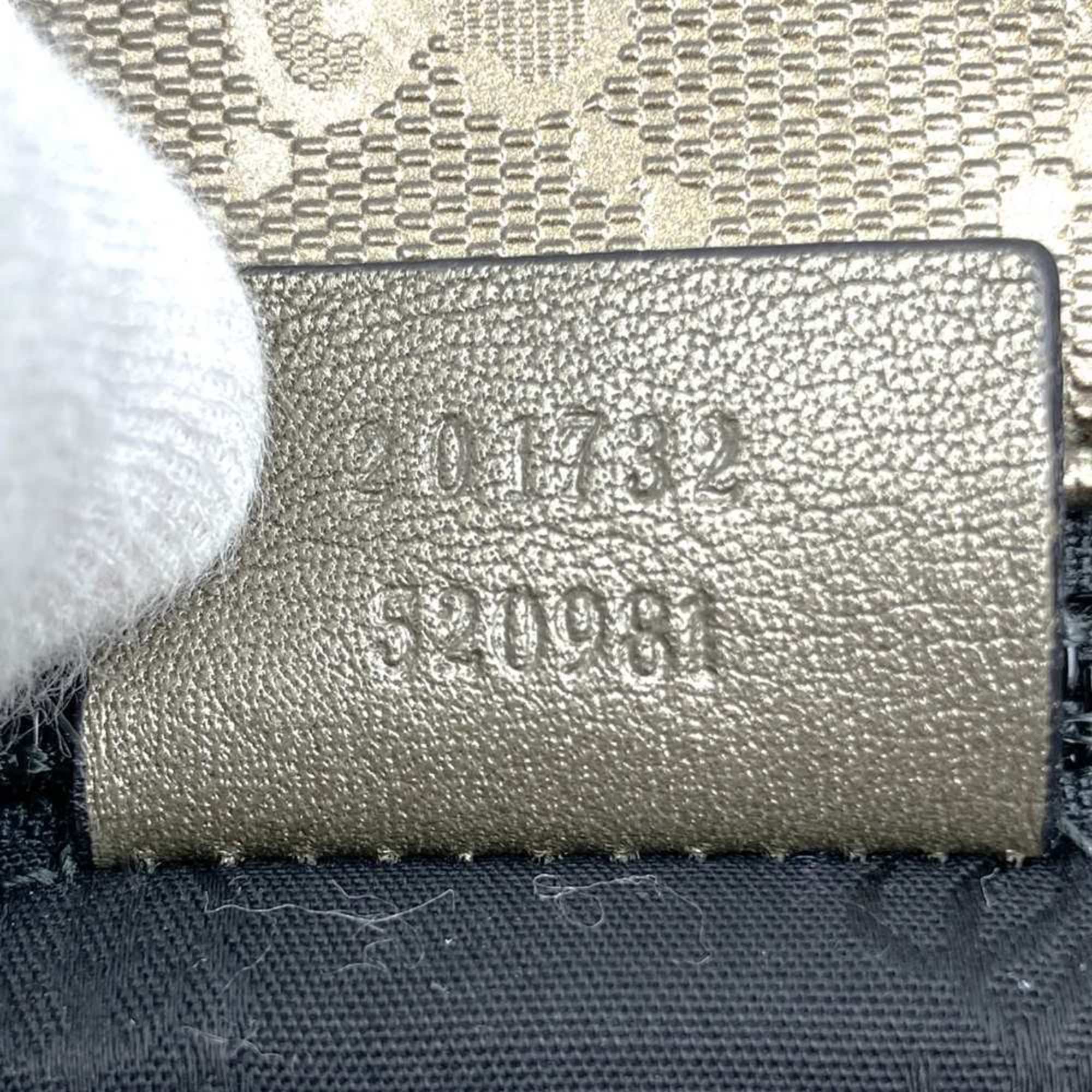 Gucci Gg Imprimé Brown Metallic Gg Imprimé Shoulder Bag (Pre-Owned)