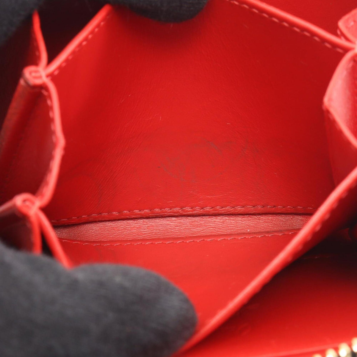 Christian Louboutin Black Leather Coin Purse/Coin Case (Pre-Owned)