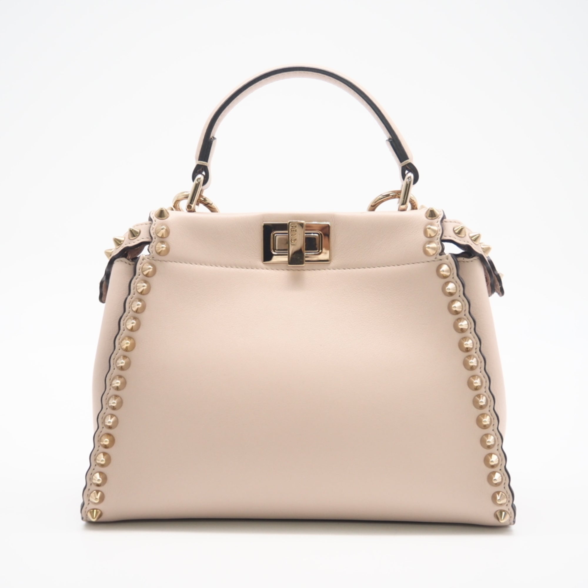 Fendi Pink Pink Gold Leather Handbag (Pre-Owned)