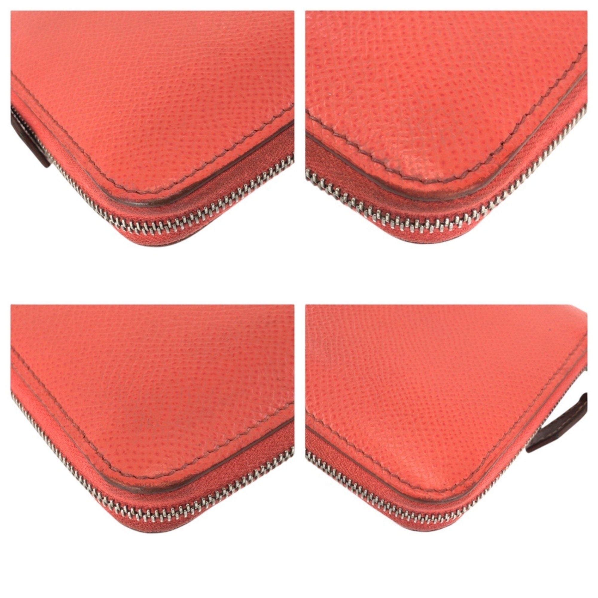 Hermes Orange Rose Jaipur Epsom Leather Coin Purse/Coin Case (Pre-Owned)