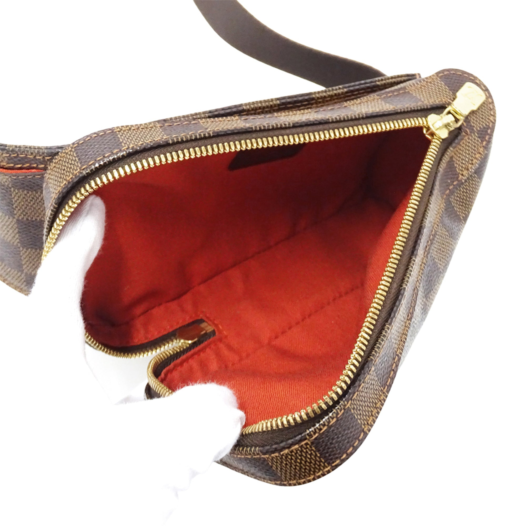 Louis Vuitton Brown Damier Canvas Handbag Sling Bag (Pre-Owned)