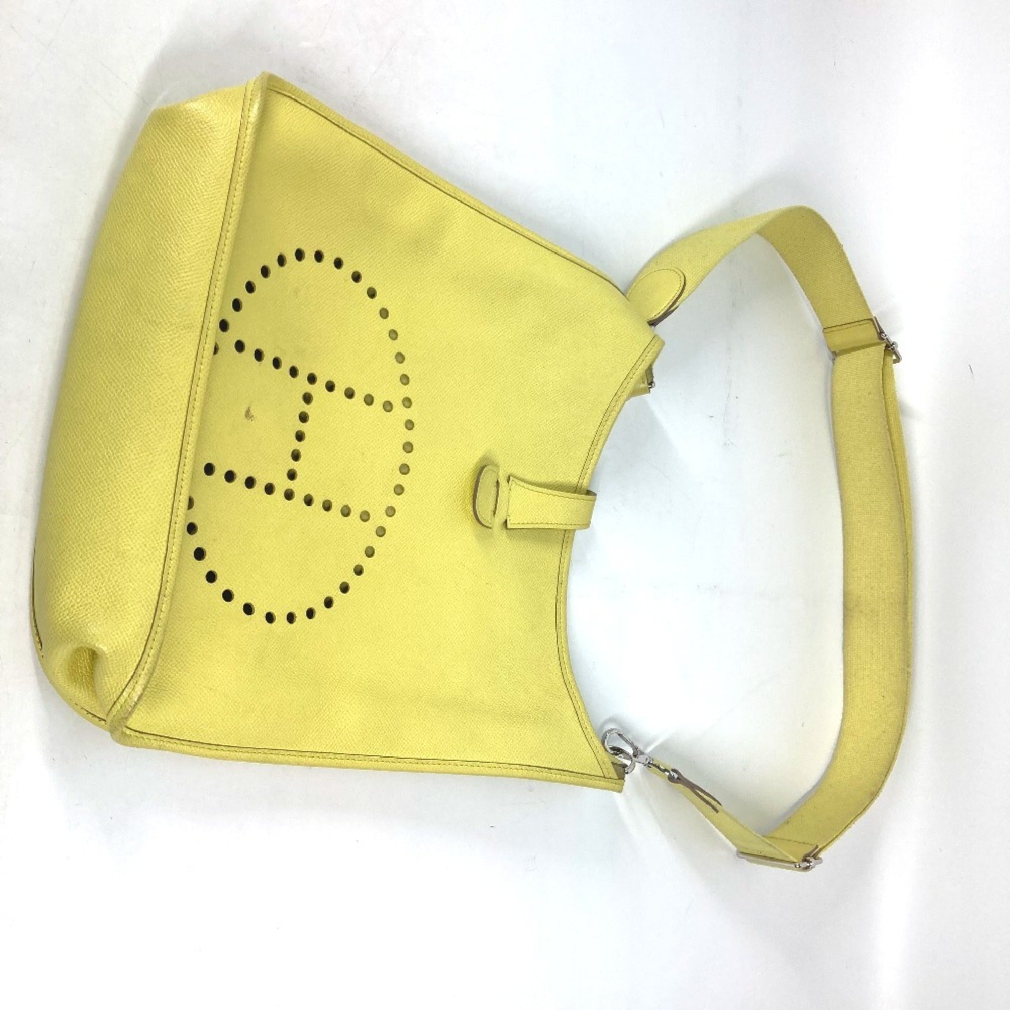 Hermes Lime Lime Yellow Yellow Epsom Leather Shoulder Bag (Pre-Owned)