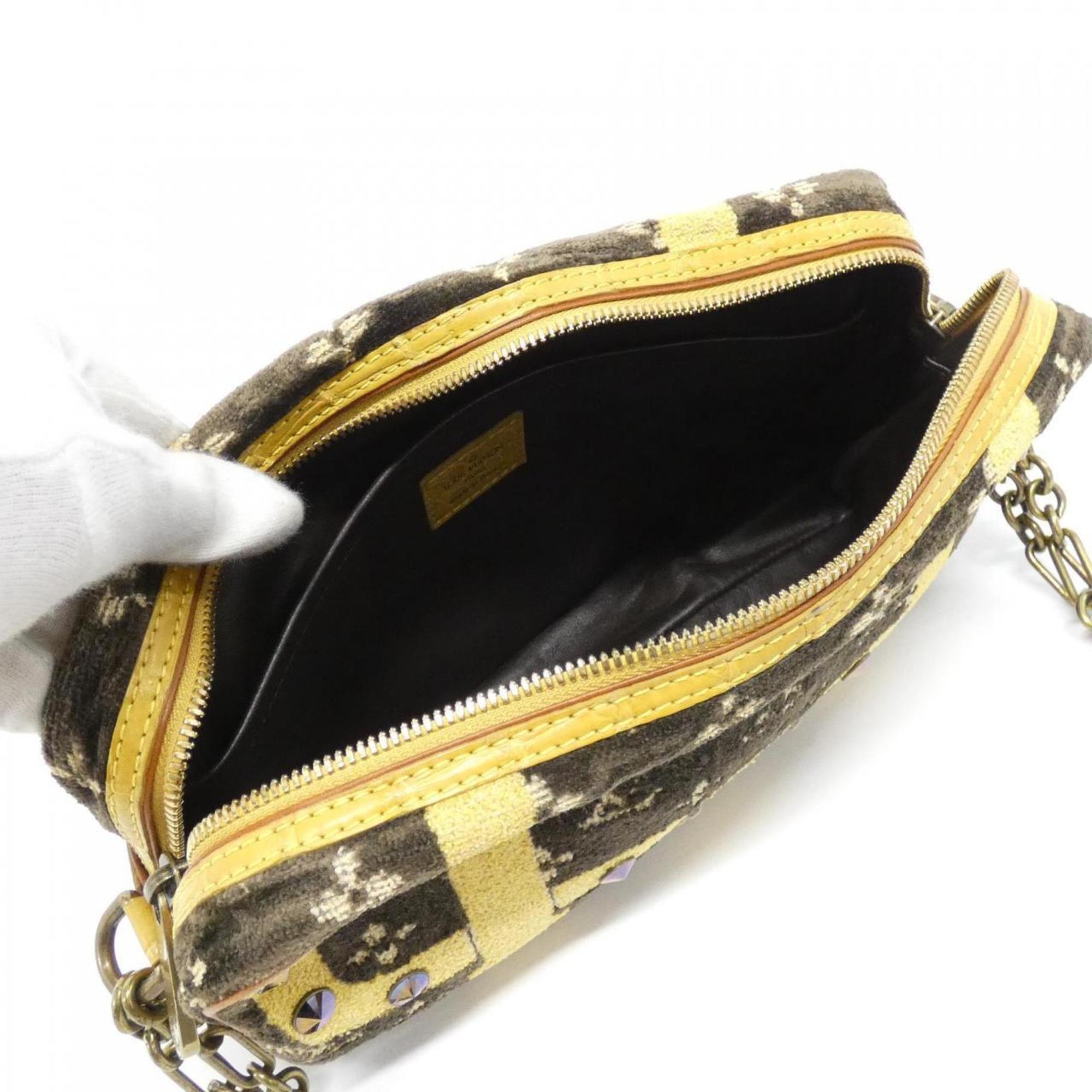 Louis Vuitton Brown Marron Pile Fabric Shoulder Bag (Pre-Owned)