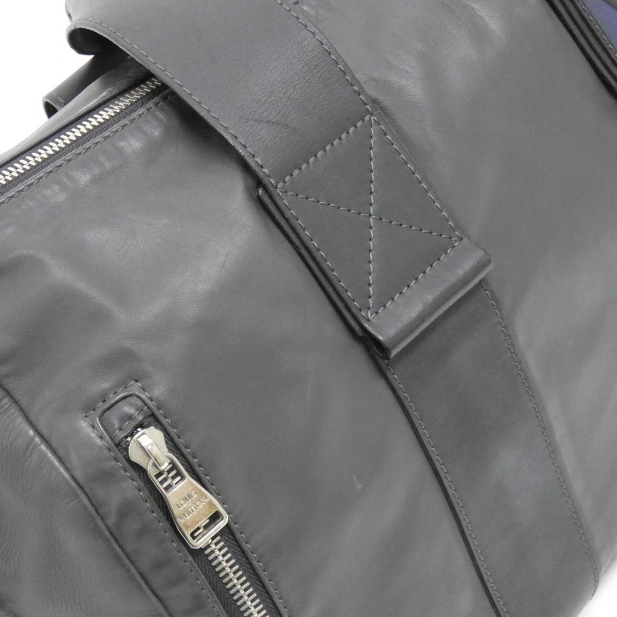 Louis Vuitton Dark Gray Gray Leather Boston Bag (Pre-Owned)