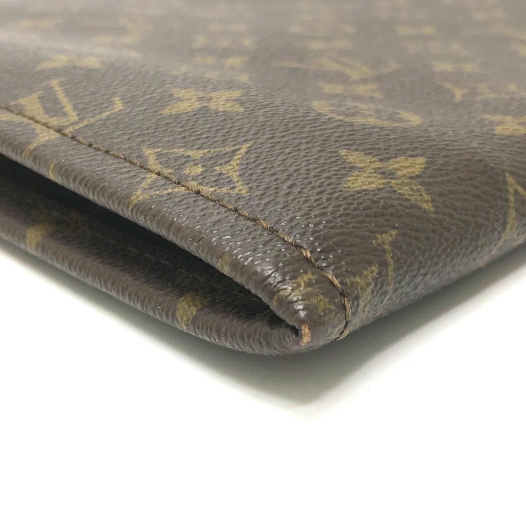 Louis Vuitton Brown Monogram Canvas Clutch Bag (Pre-Owned)