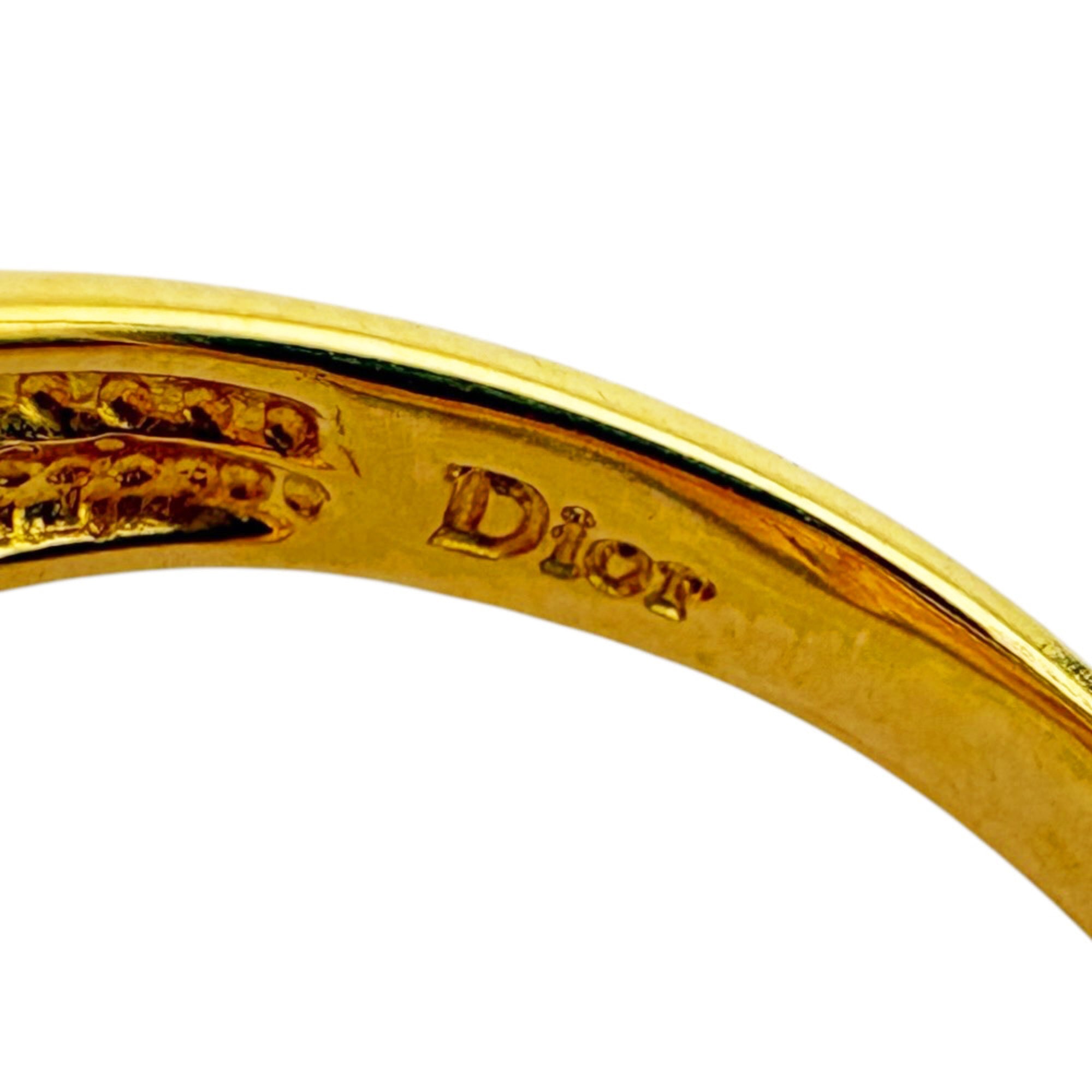 Christian Dior Gold Yellow Gold (18K) Band Ring (Pre-Owned)