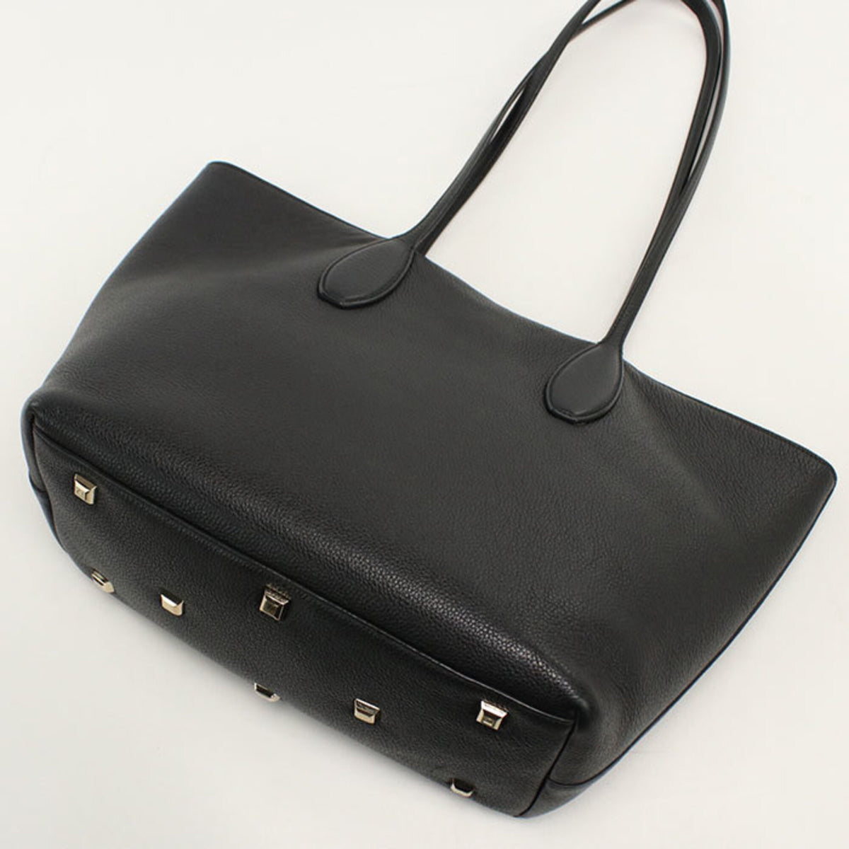 Salvatore Ferragamo Black Leather Pouch Tote Bag (Pre-Owned)