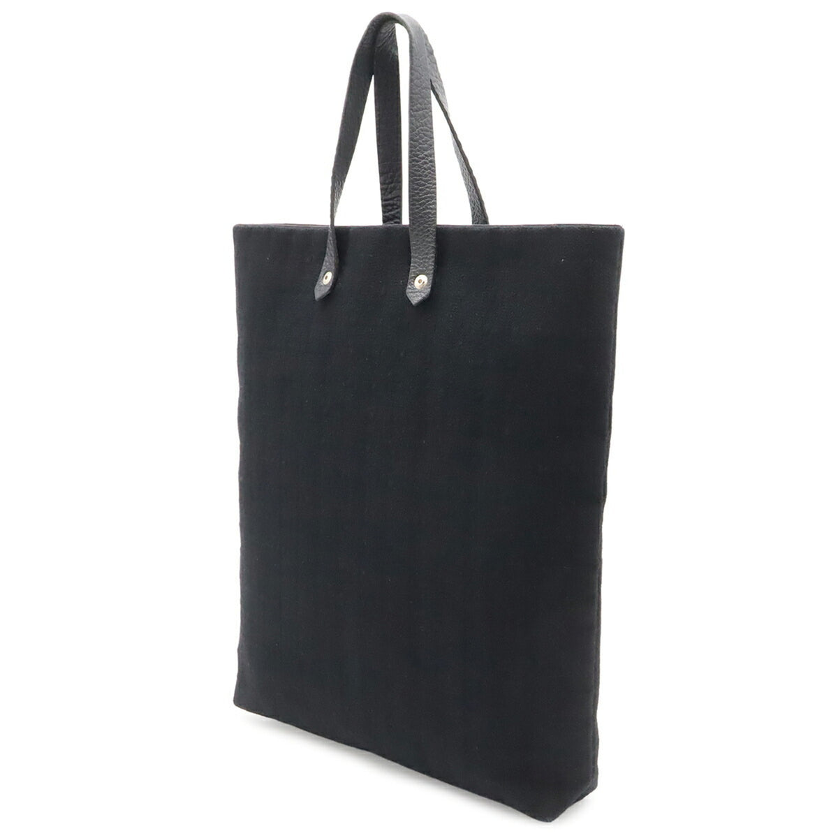 Hermes Ahmedabad Black Cotton Canvas Leather Handbag Tote Bag (Pre-Owned)