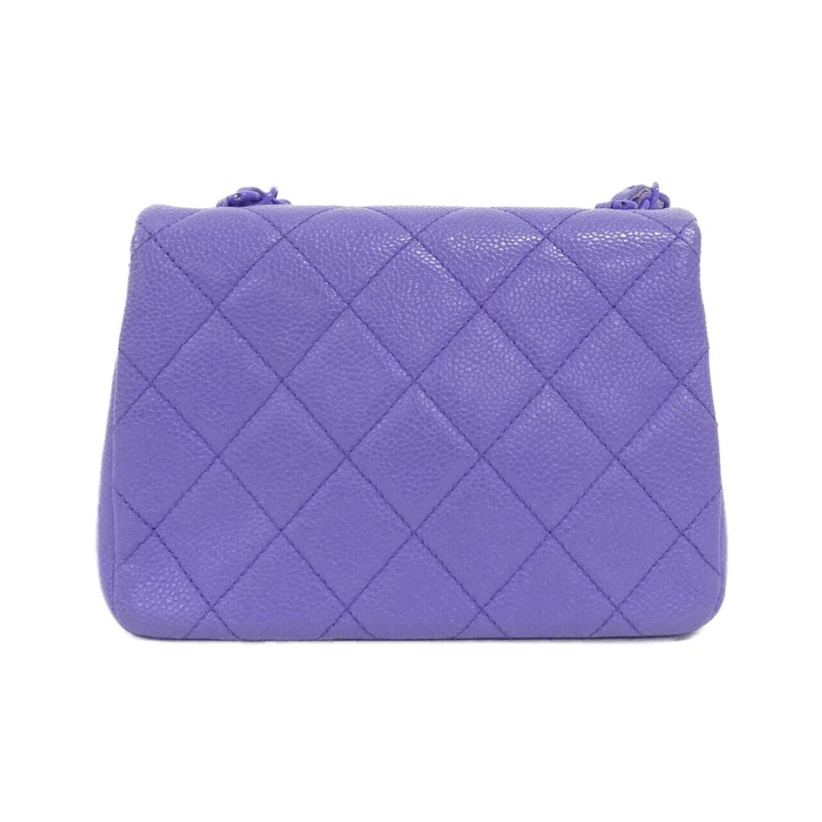 Chanel Purple Grained Calfskin Shoulder Bag (Pre-Owned)