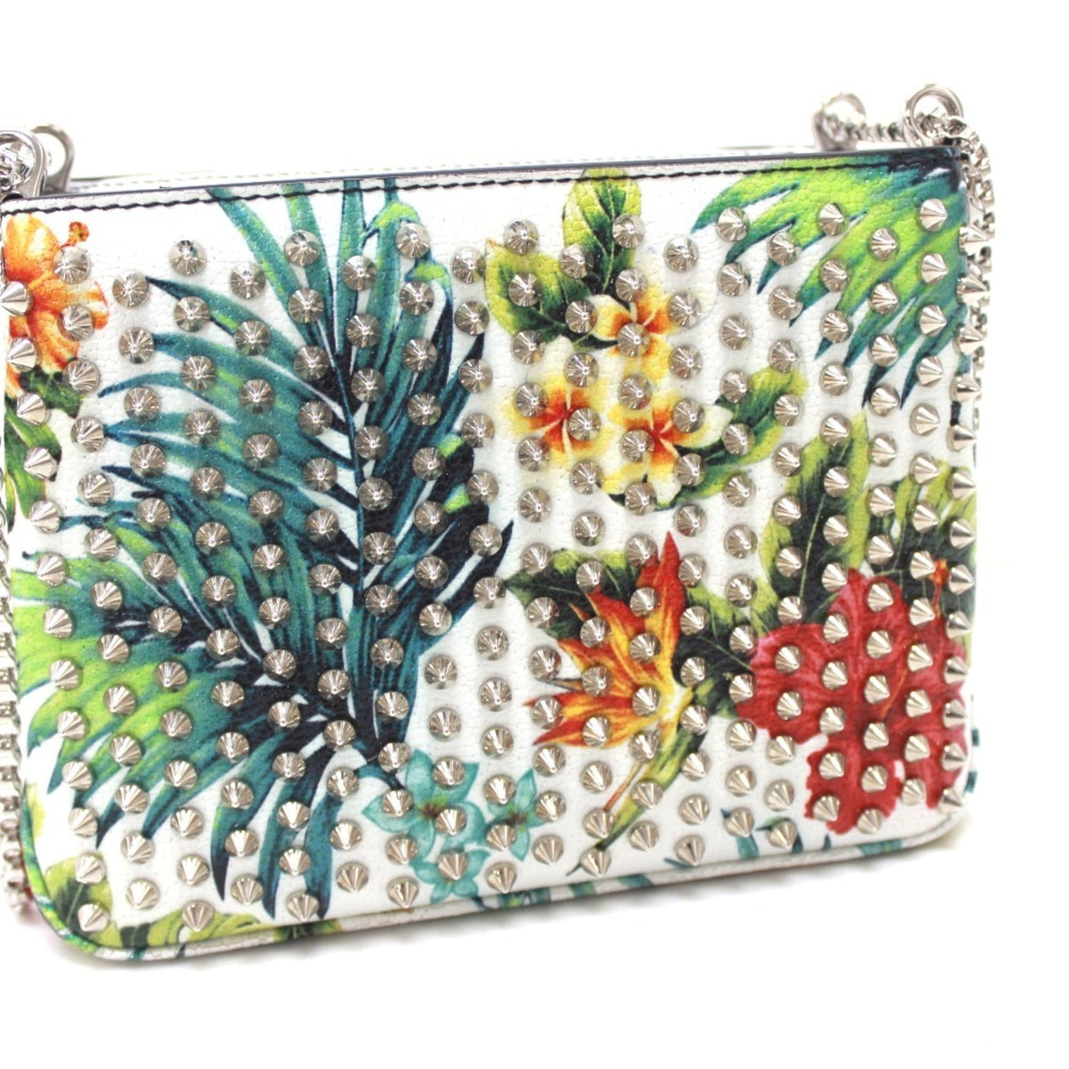 Christian Louboutin Multi-Color White Patent Leather Shoulder Bag (Pre-Owned)