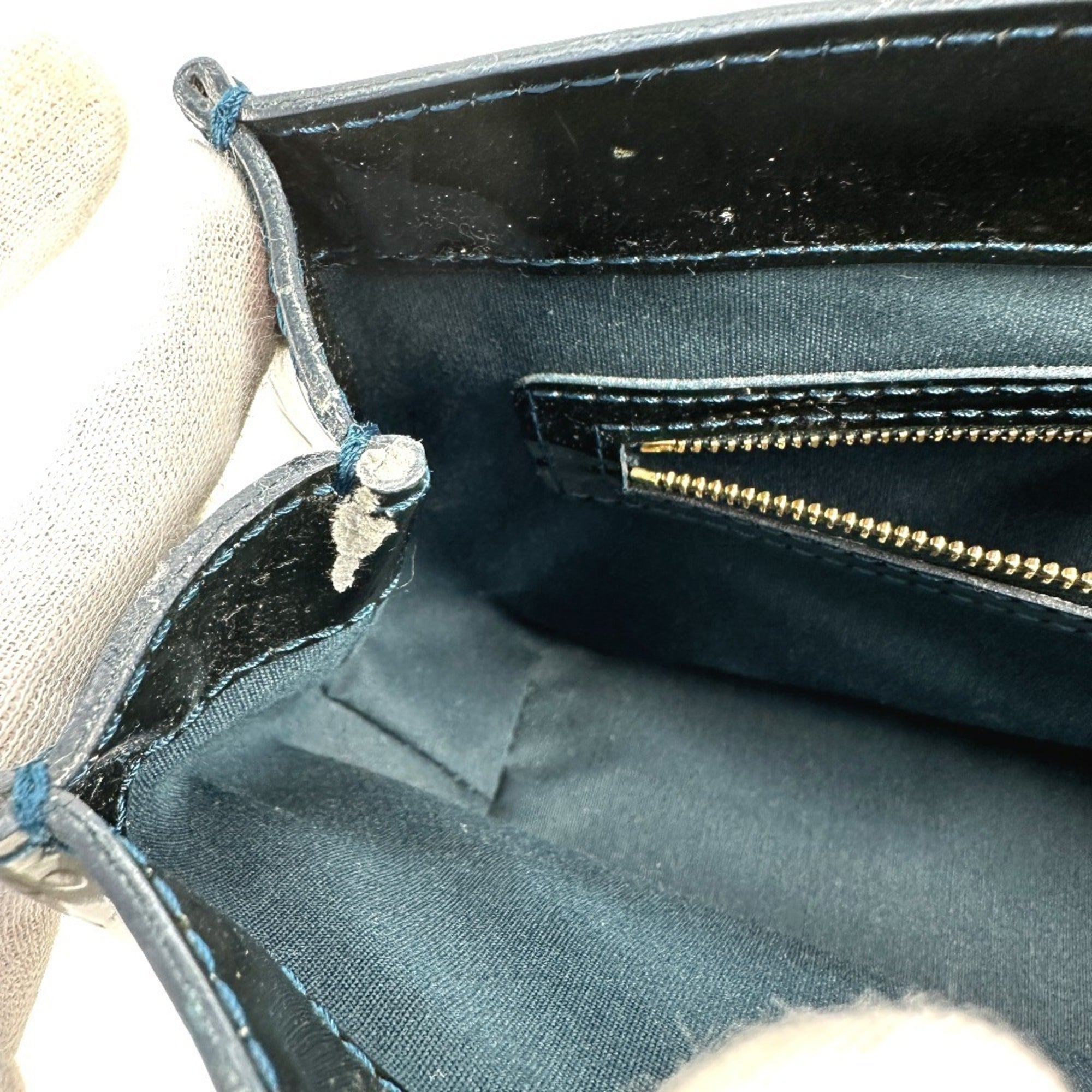Louis Vuitton Monogram Vernis Blue Nuit Green Monogram Vernis Handbag Tote Bag (Pre-Owned)