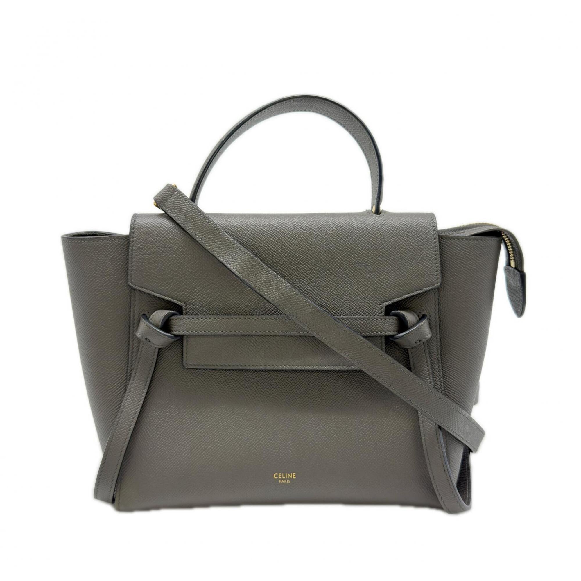 Celine Gray Leather Handbag (Pre-Owned)