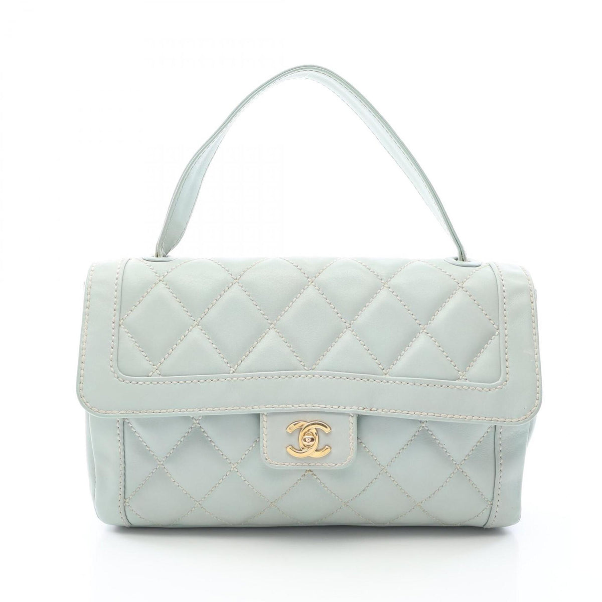 Chanel Blue Leather Handbag (Pre-Owned)